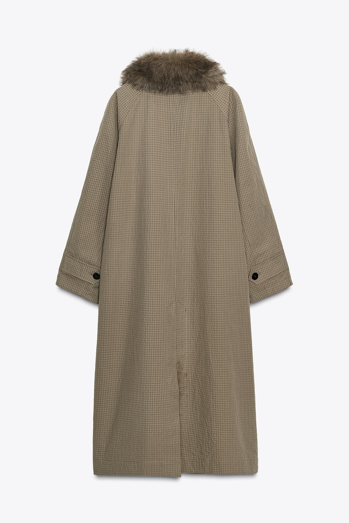 Limited Edition Reversible Trench Coat With Faux Fur Collar