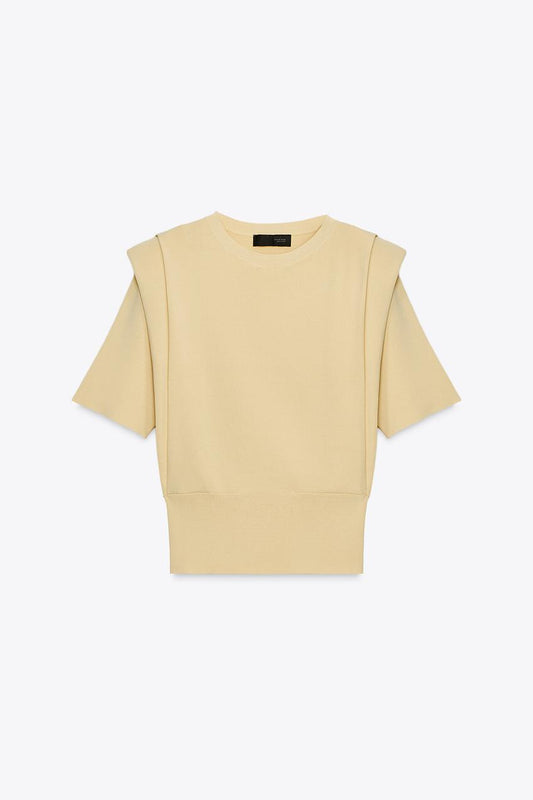 Knit Top with Shoulder Pads