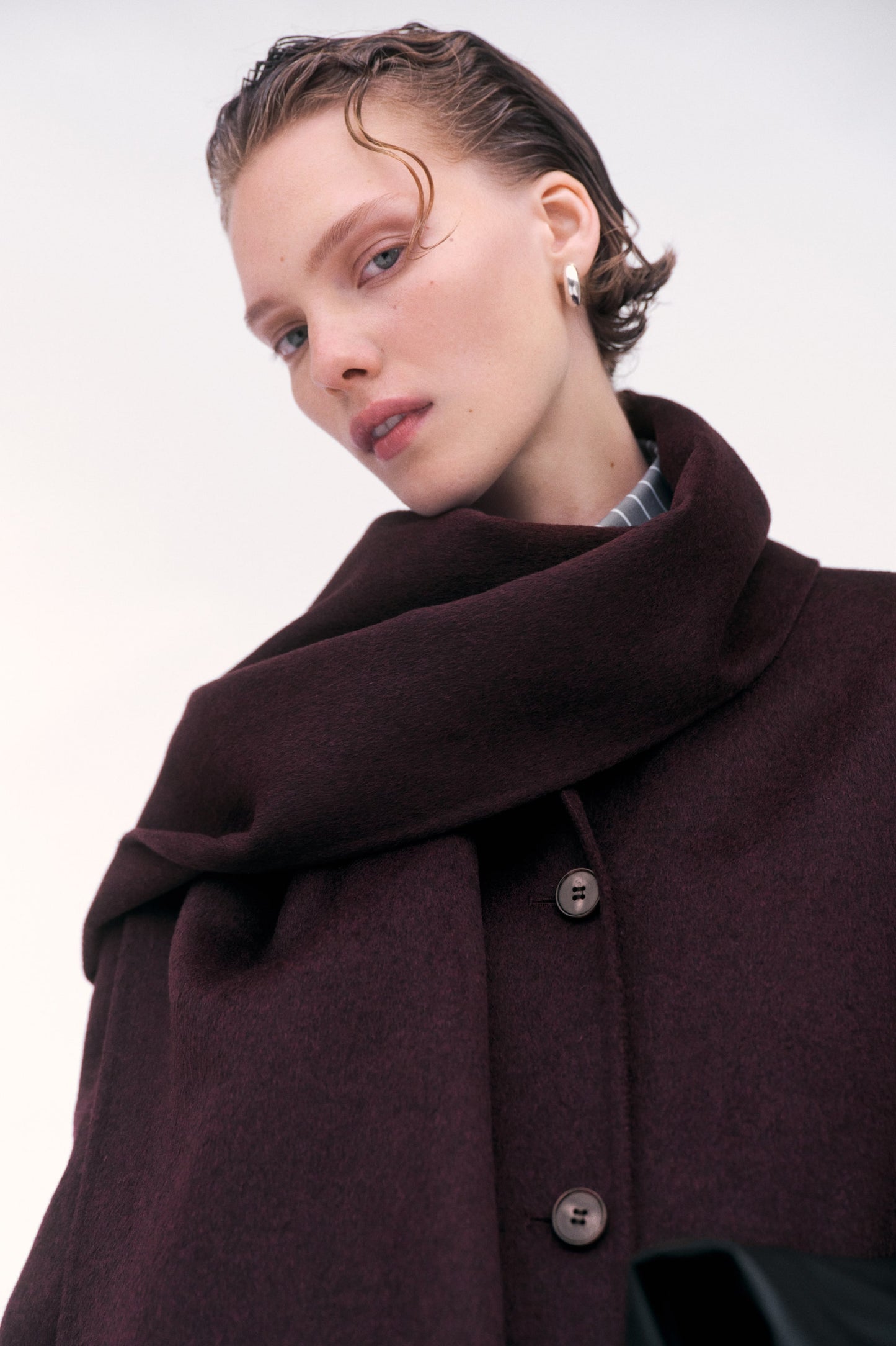 Handmade wool-blend coat