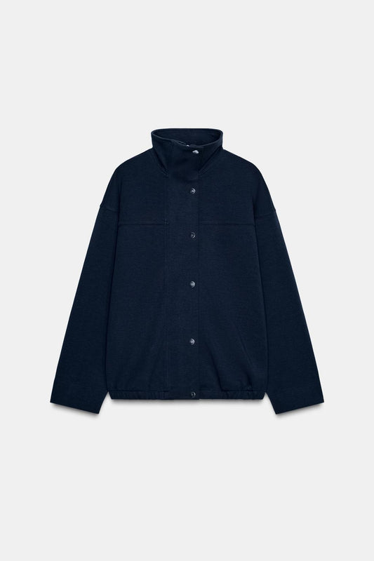Interlock High-Neck Bomber Jacket