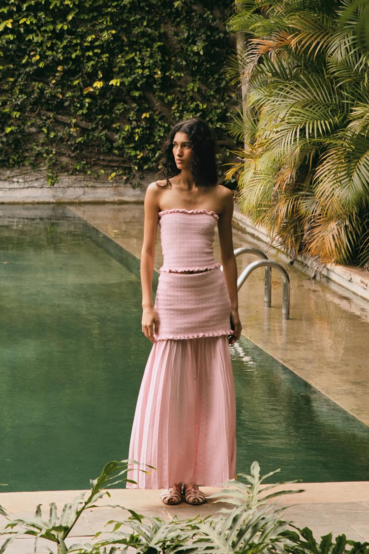 Combined Knit Skirt