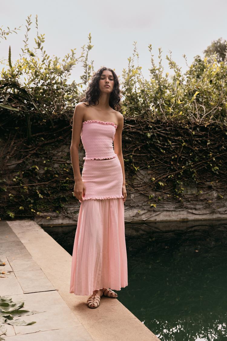 Combined Knit Skirt