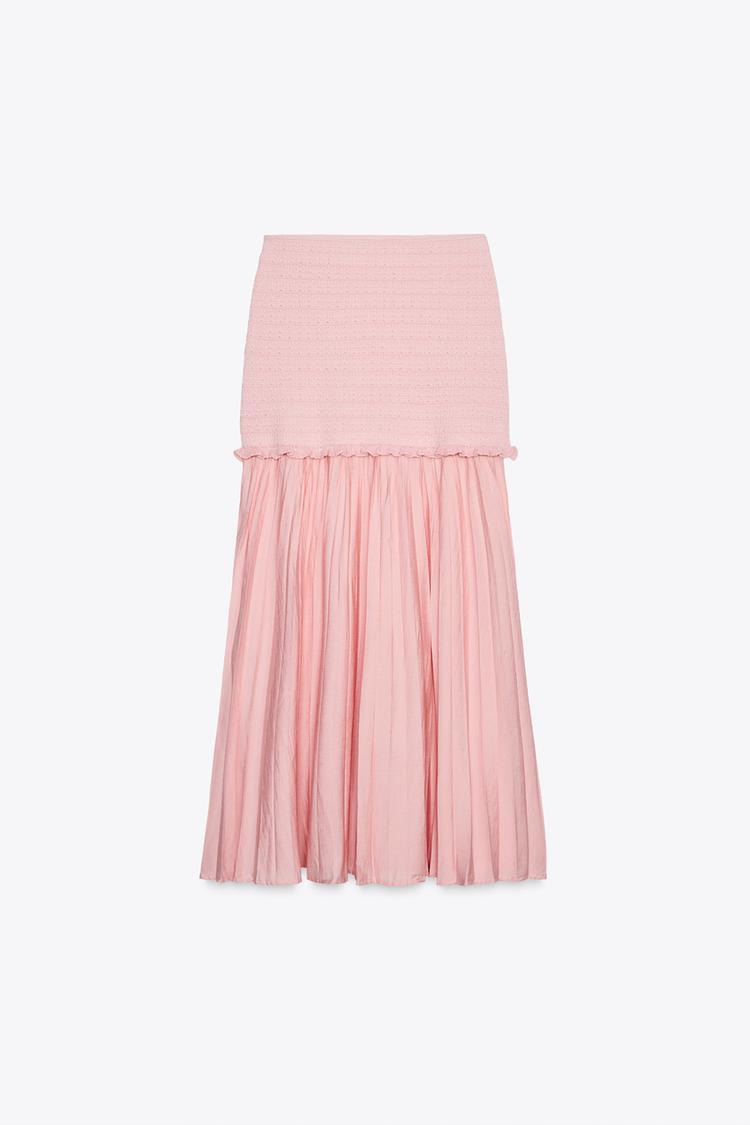 Combined Knit Skirt