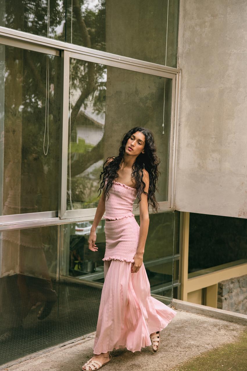 Combined Knit Skirt