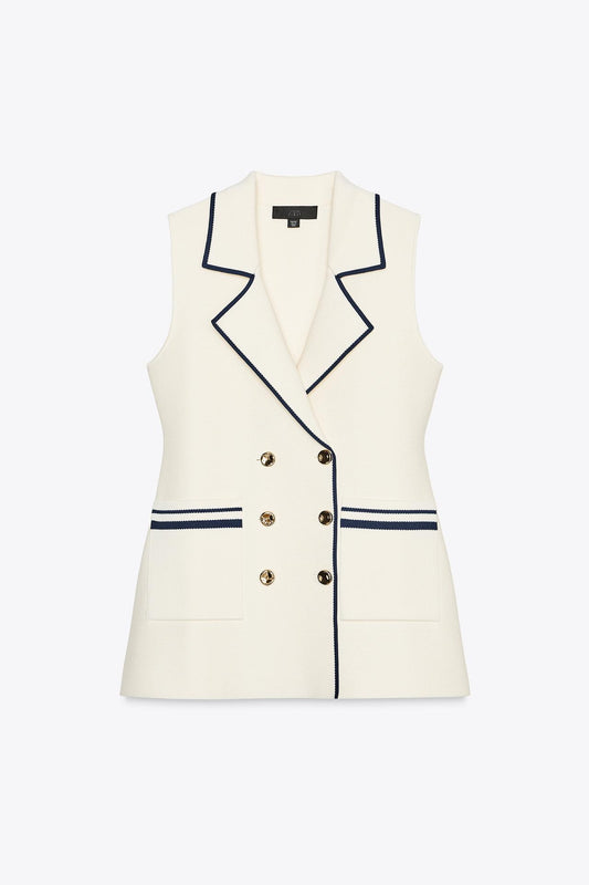 Trim Knit Waistcoat
