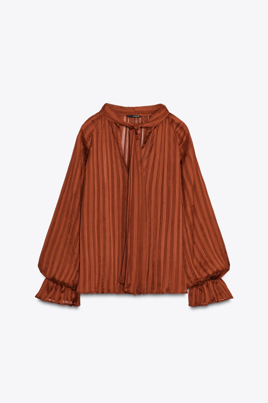 Striped Blouse With Bow