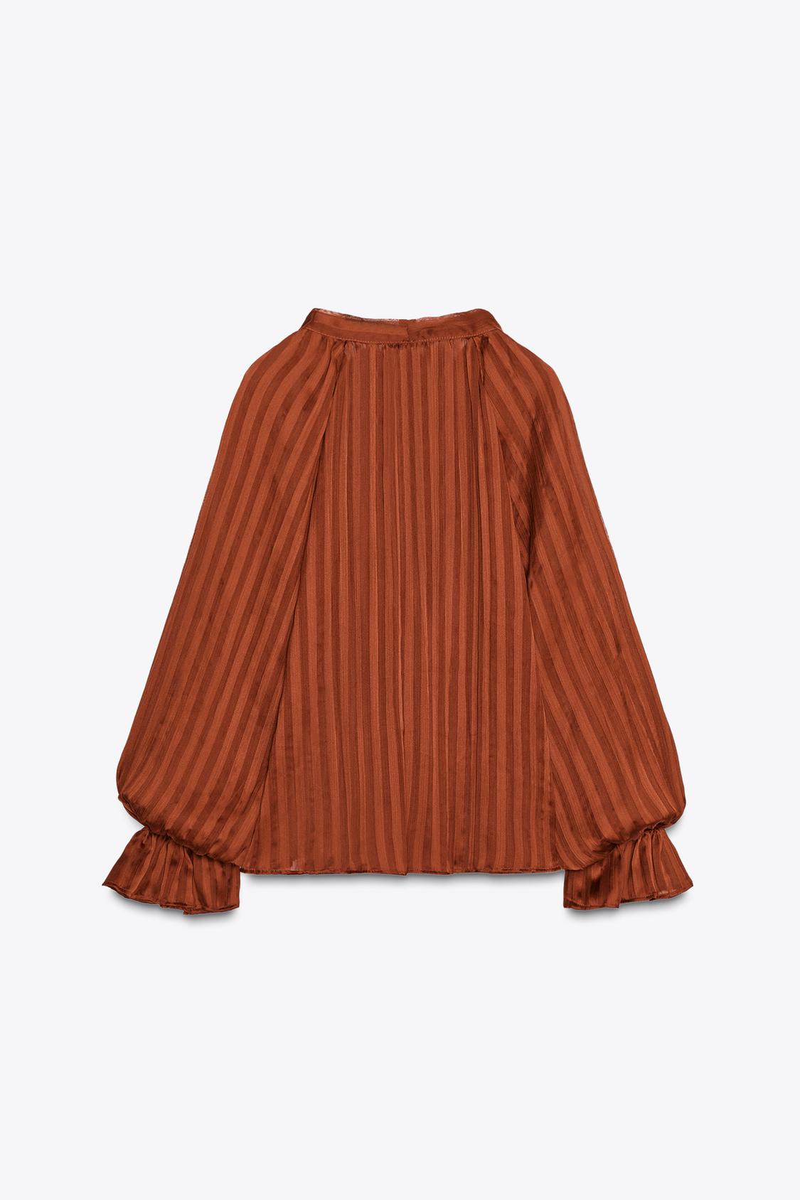 Striped Blouse With Bow