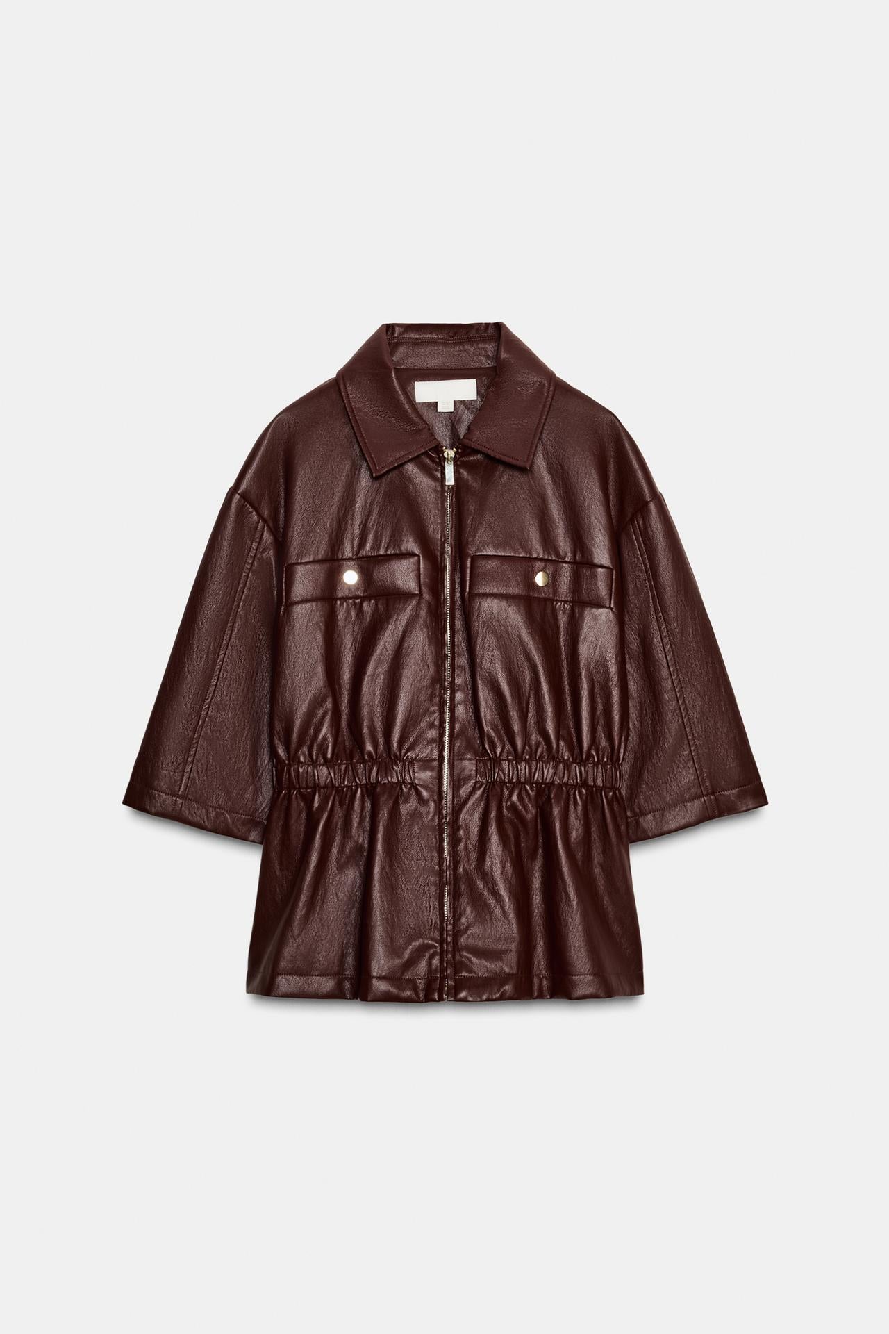 Faux Leather Blazer