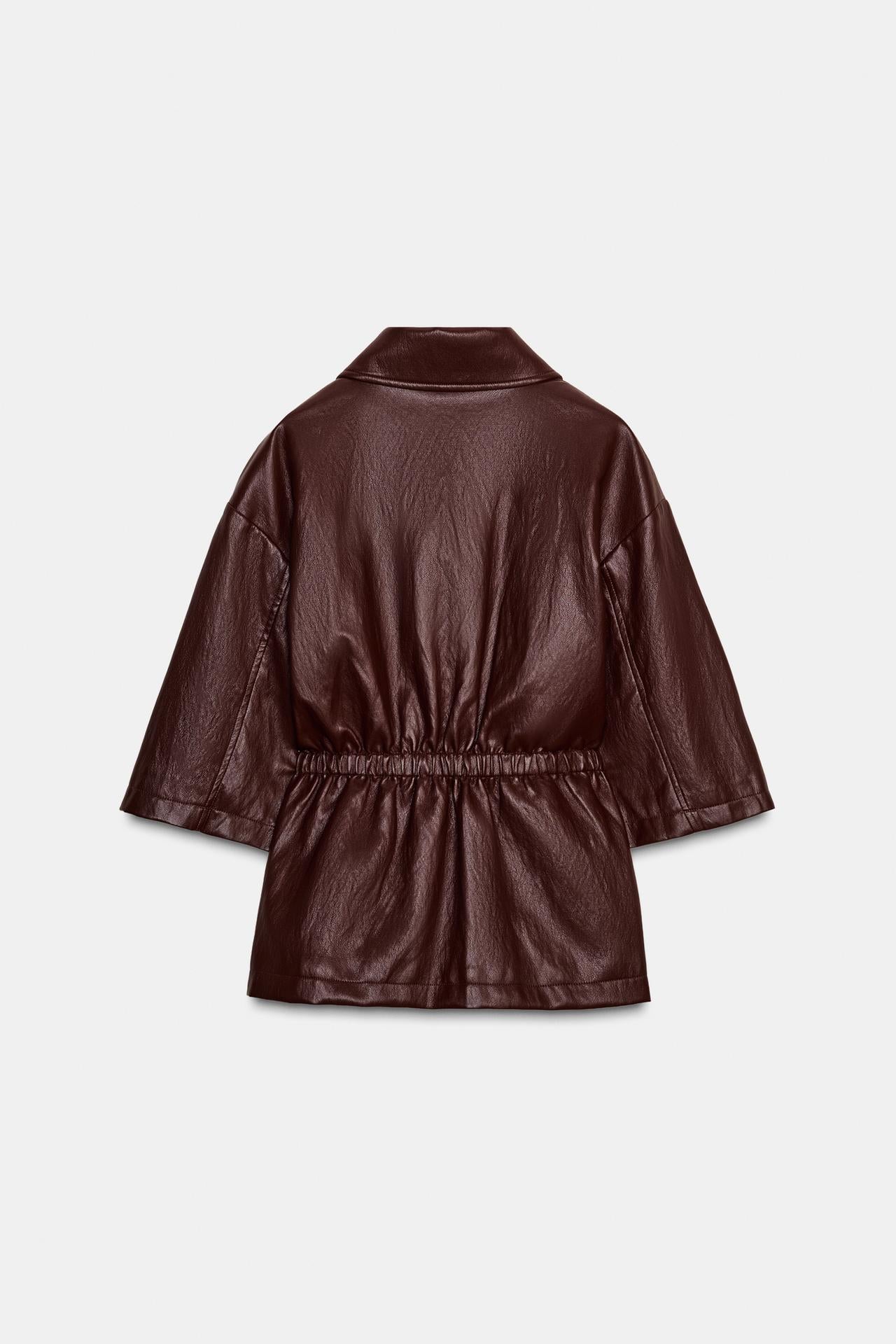Faux Leather Blazer
