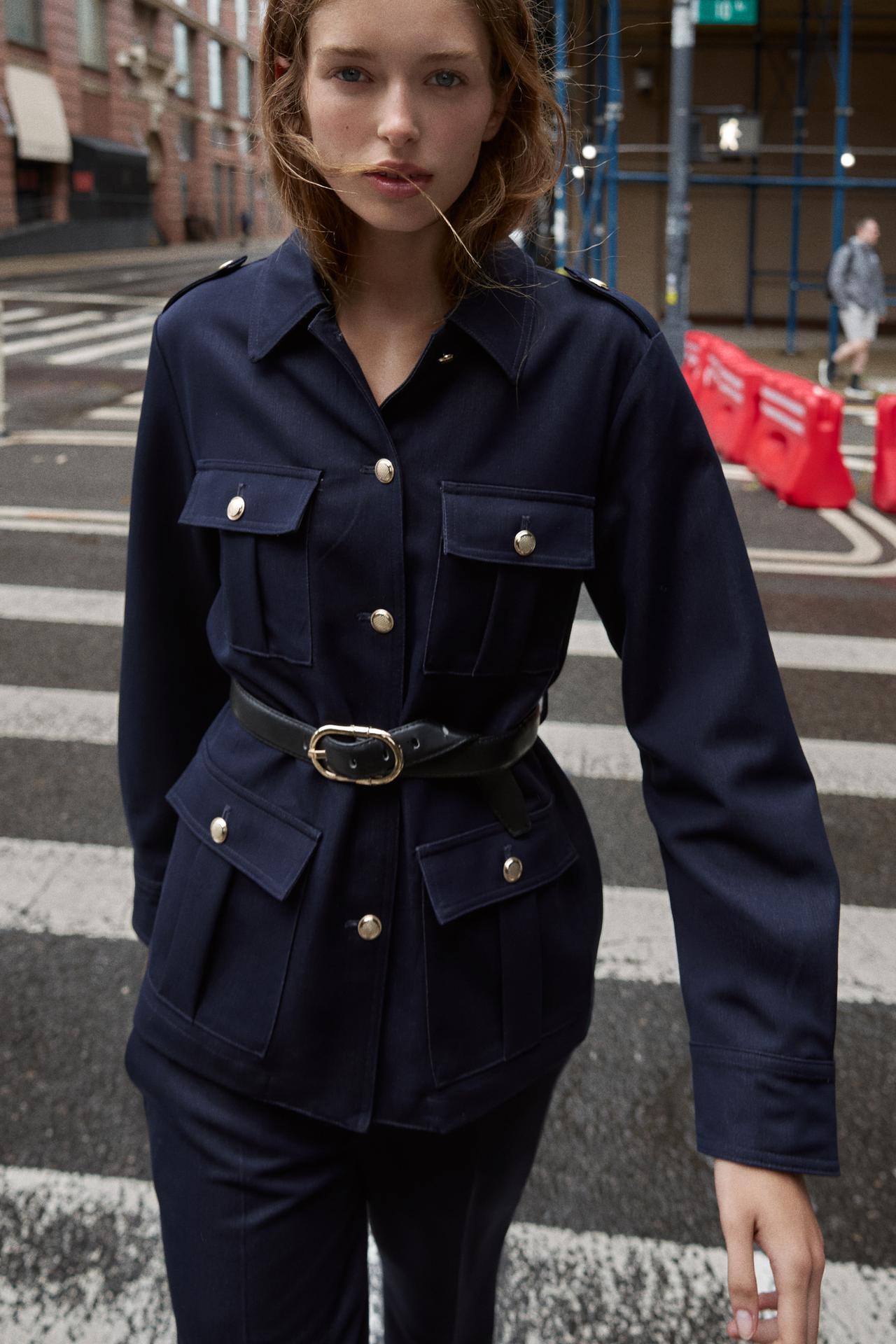Belted Jacket With Patch Pockets