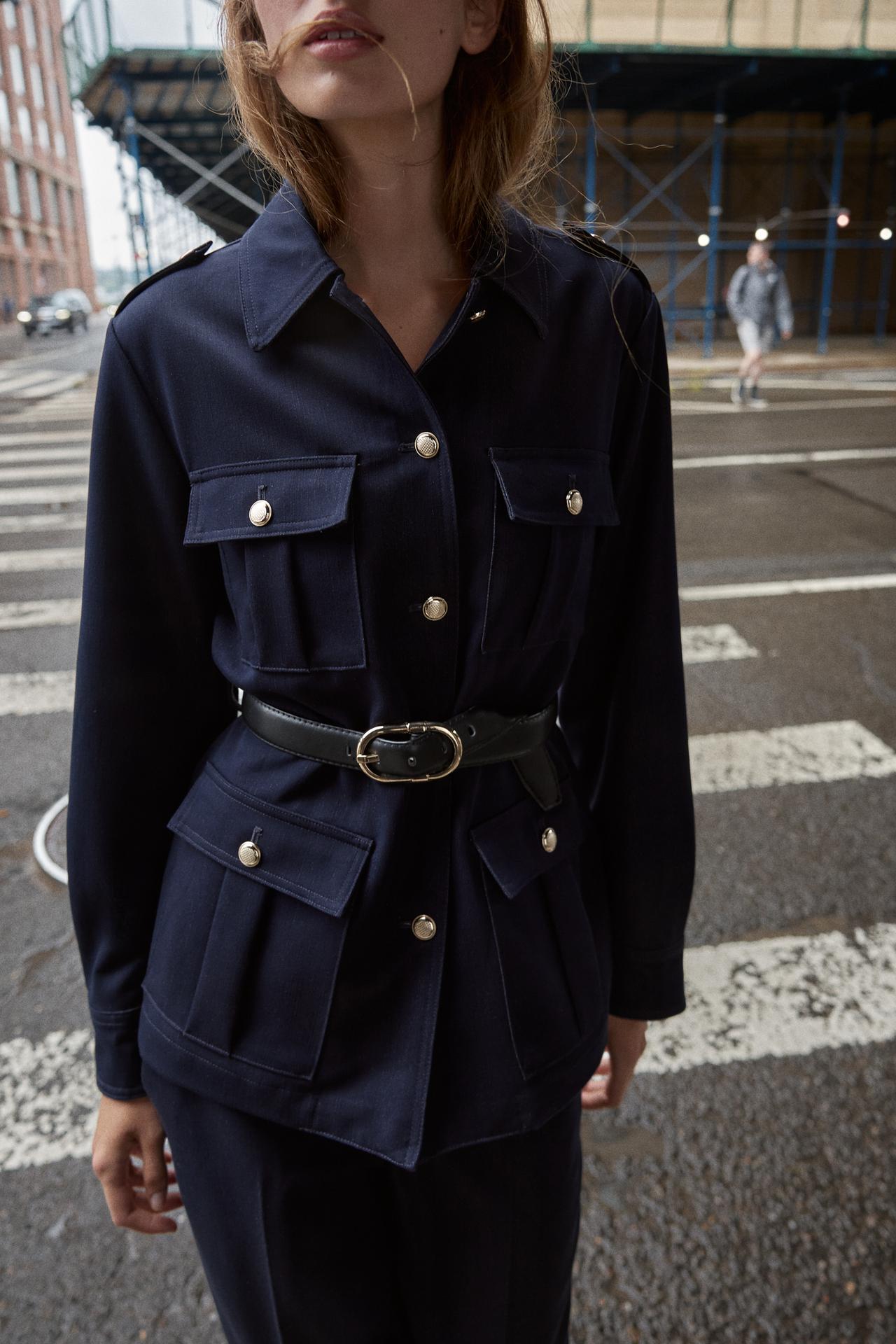 Belted Jacket With Patch Pockets