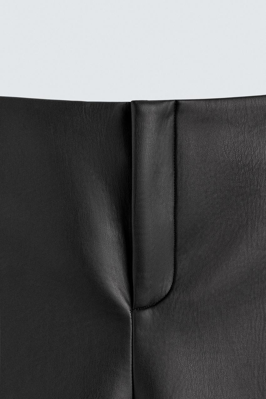 Leather Effect Long Bermuda Shorts Harry Lambert for Zara x Disney