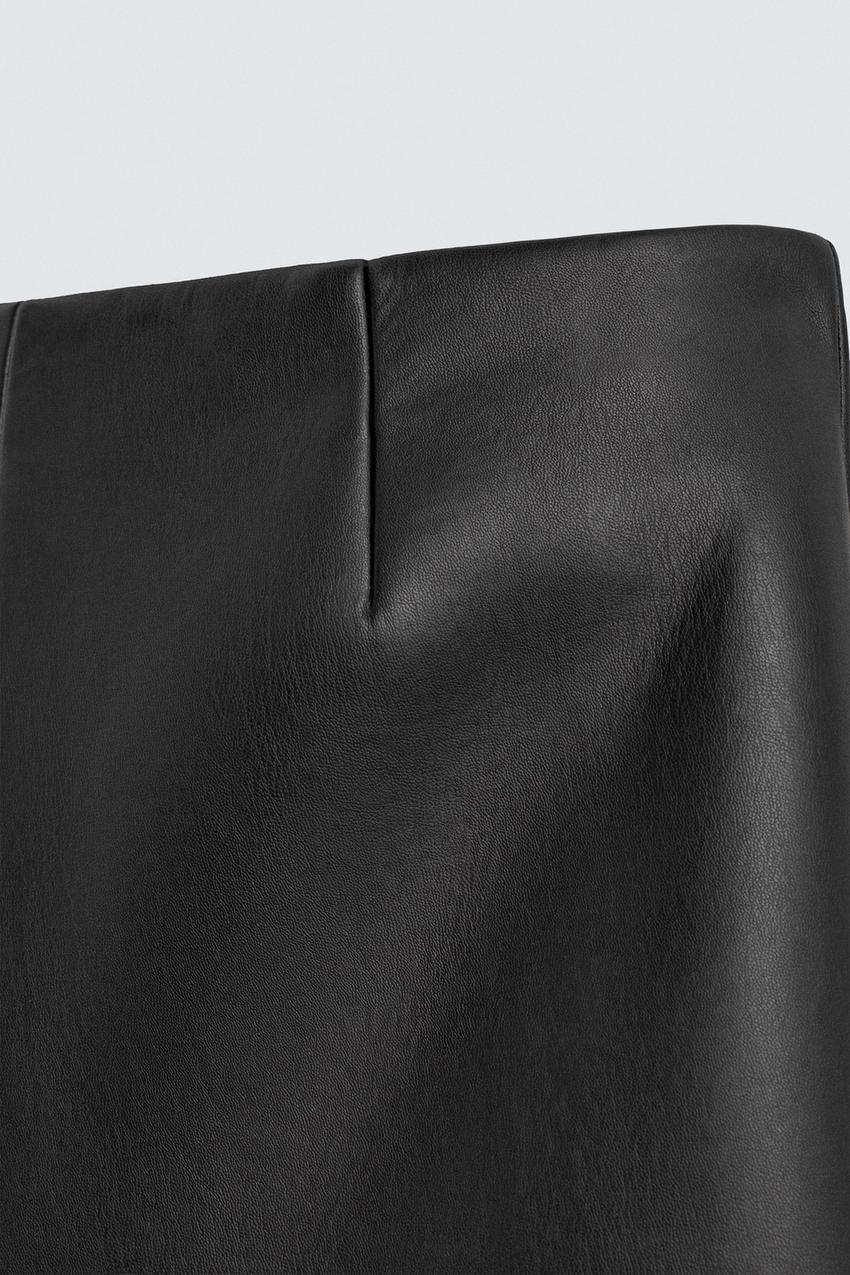 Leather Effect Long Bermuda Shorts Harry Lambert for Zara x Disney