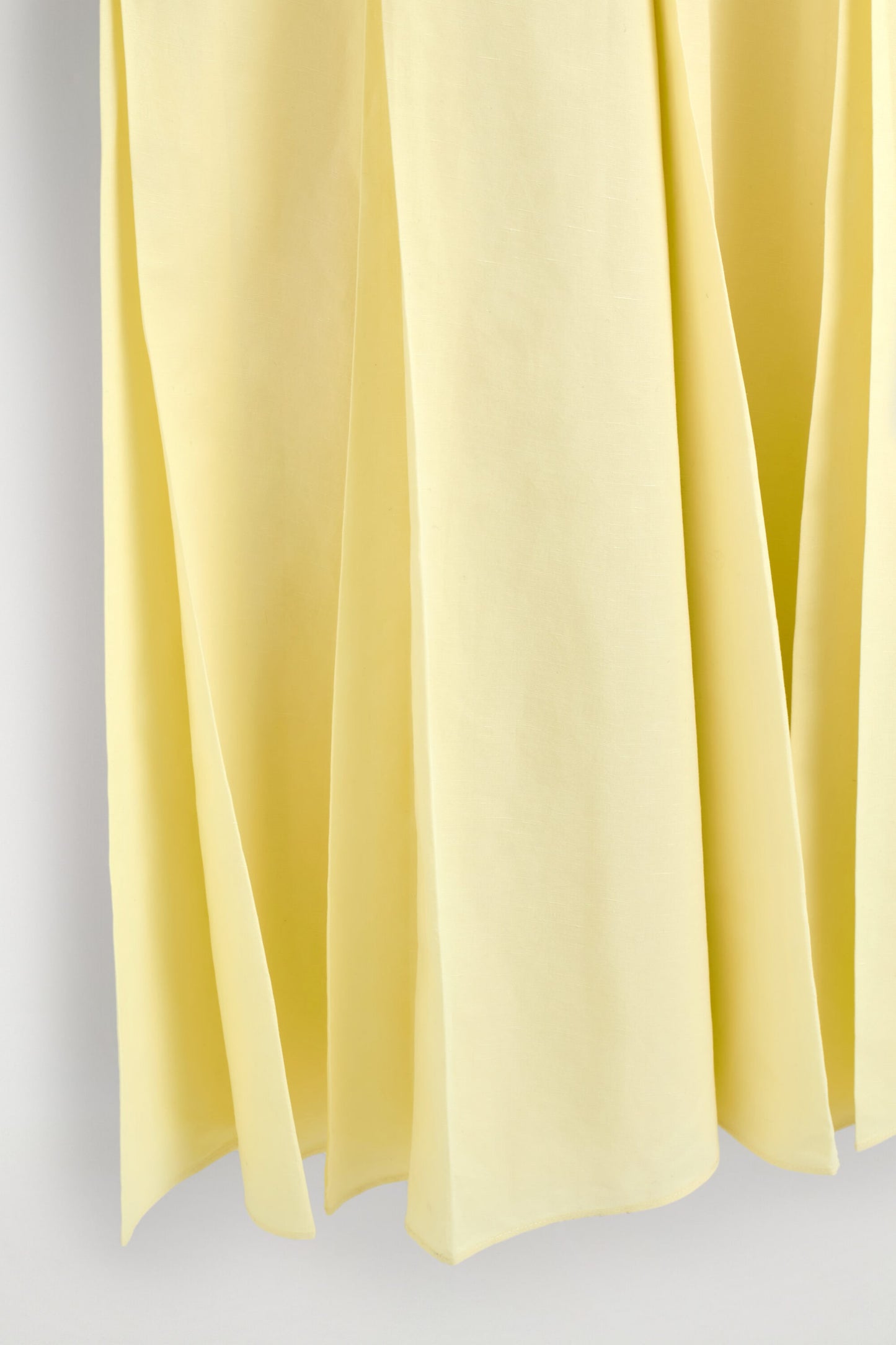 Pleated Cotton-Linen Maxi Dress