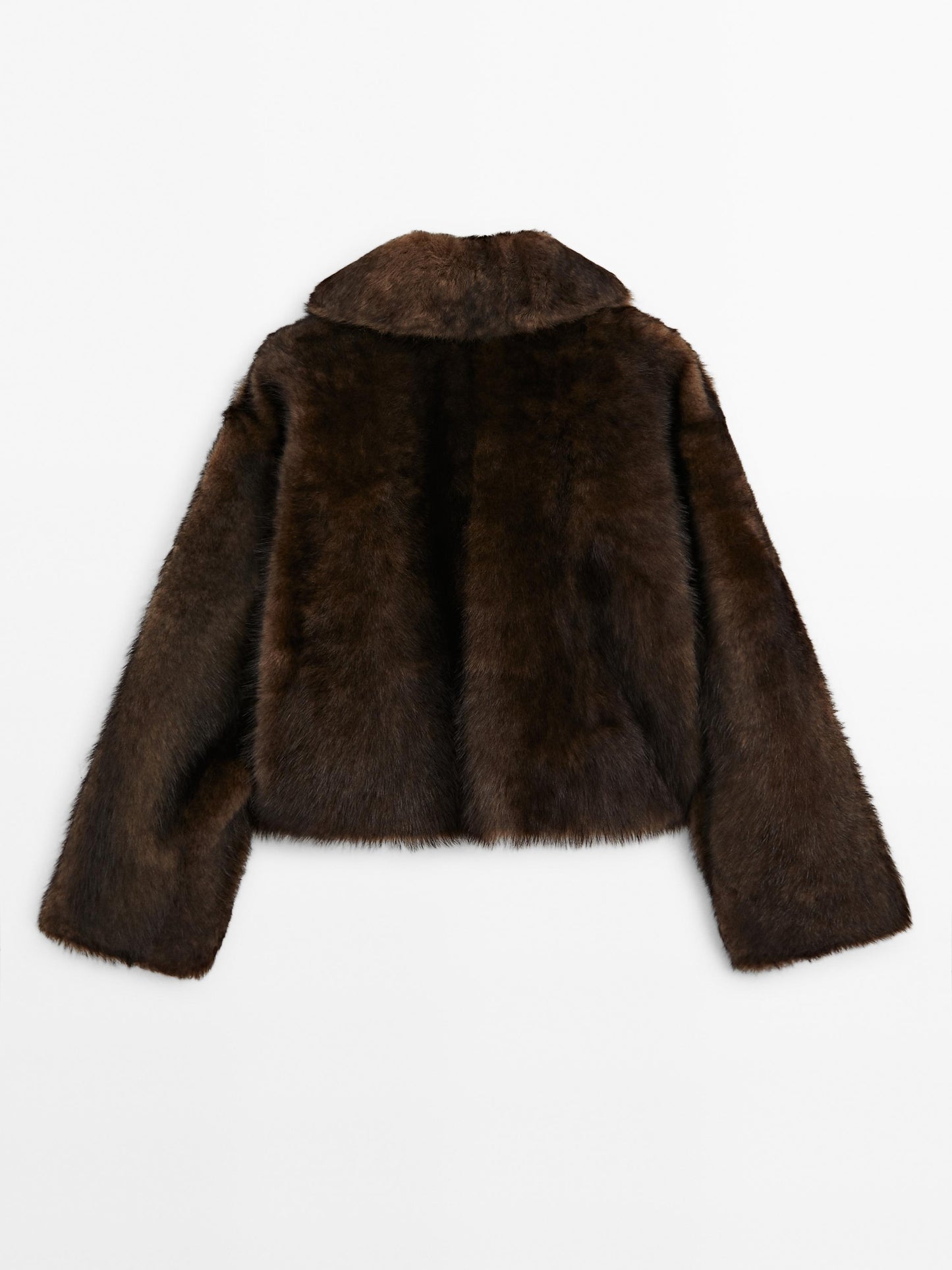 Short natural fur coat