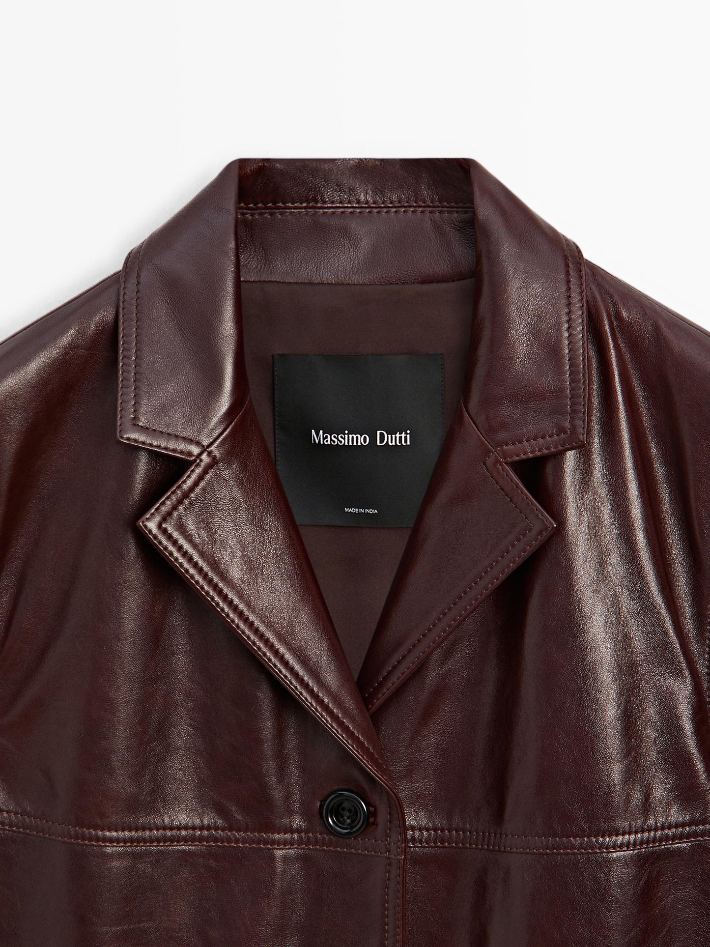 Long nappa leather coat