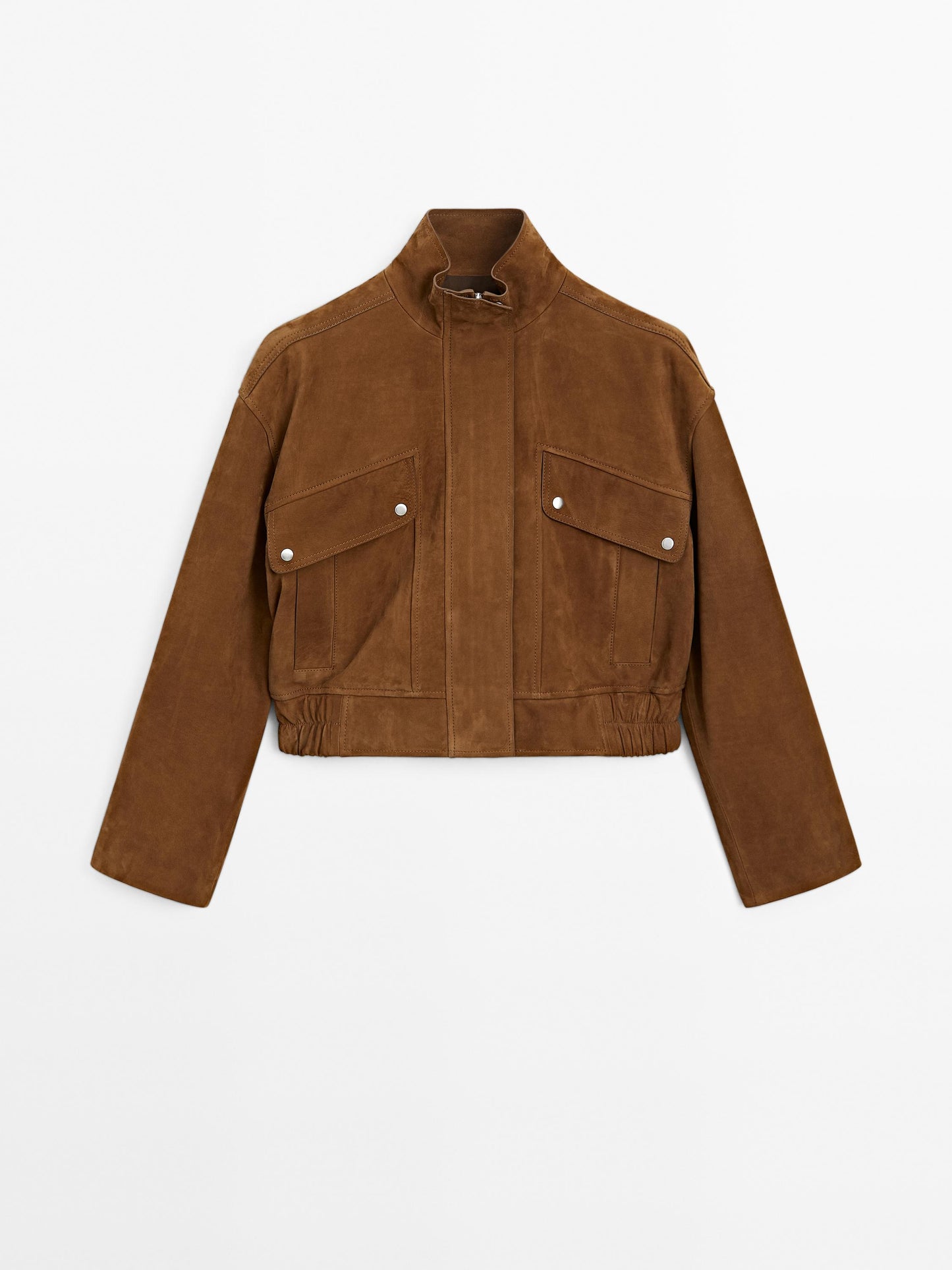 Nubuck suede leather bomber jacket