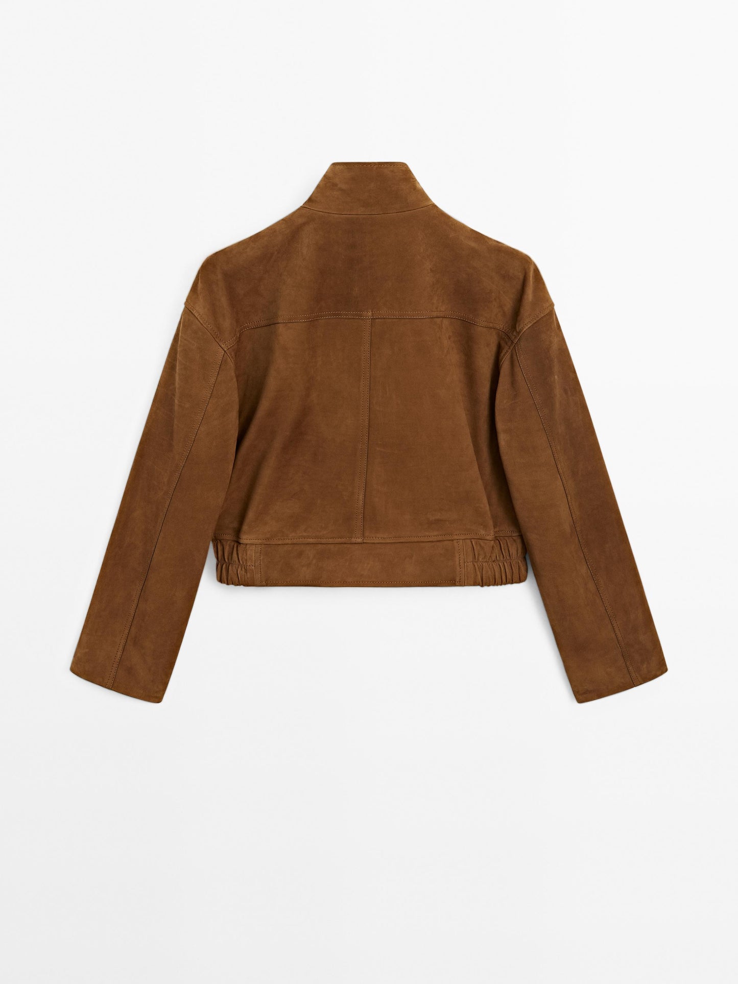 Nubuck suede leather bomber jacket