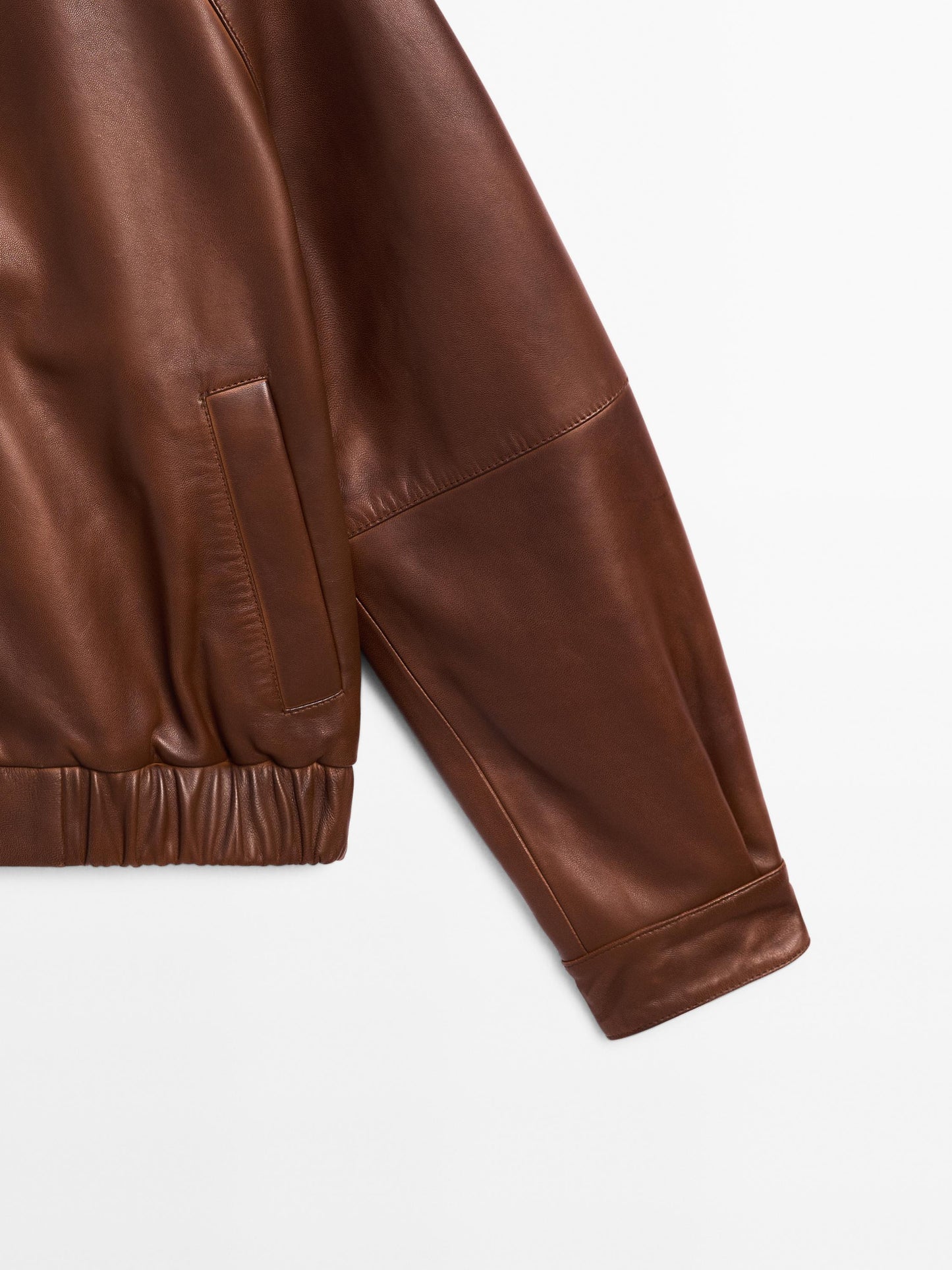 Waxed nappa leather jacket