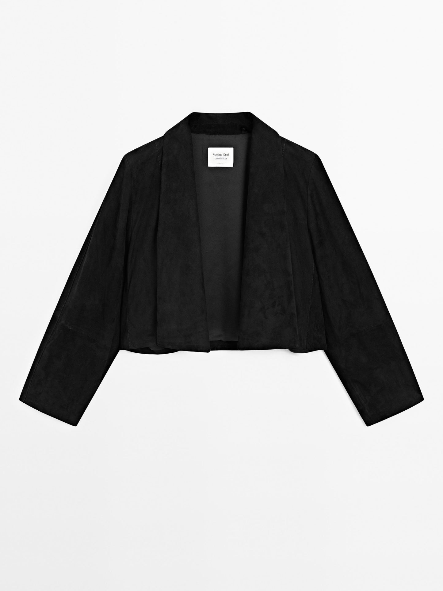 Short suede leather jacket