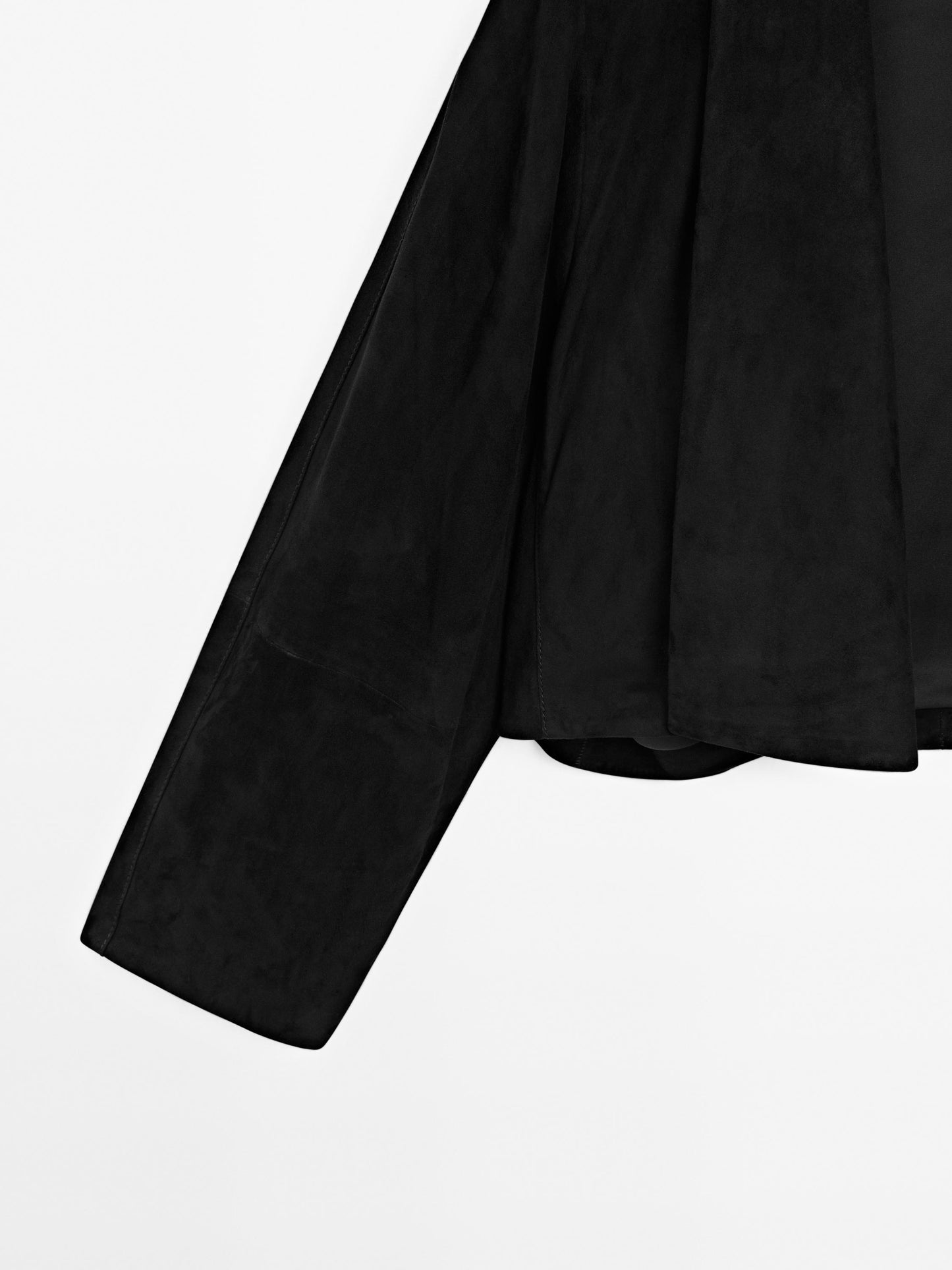 Short suede leather jacket