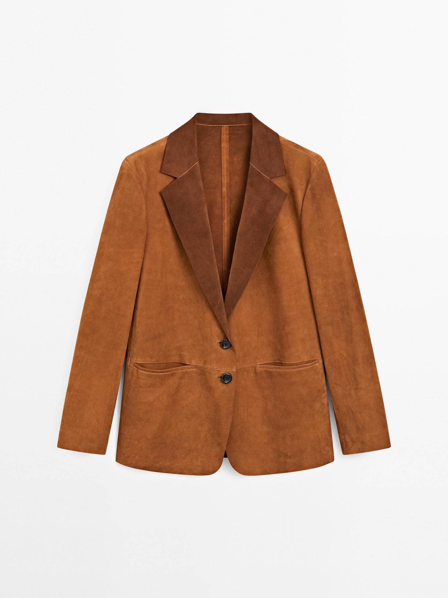 Fluid suede leather jacket