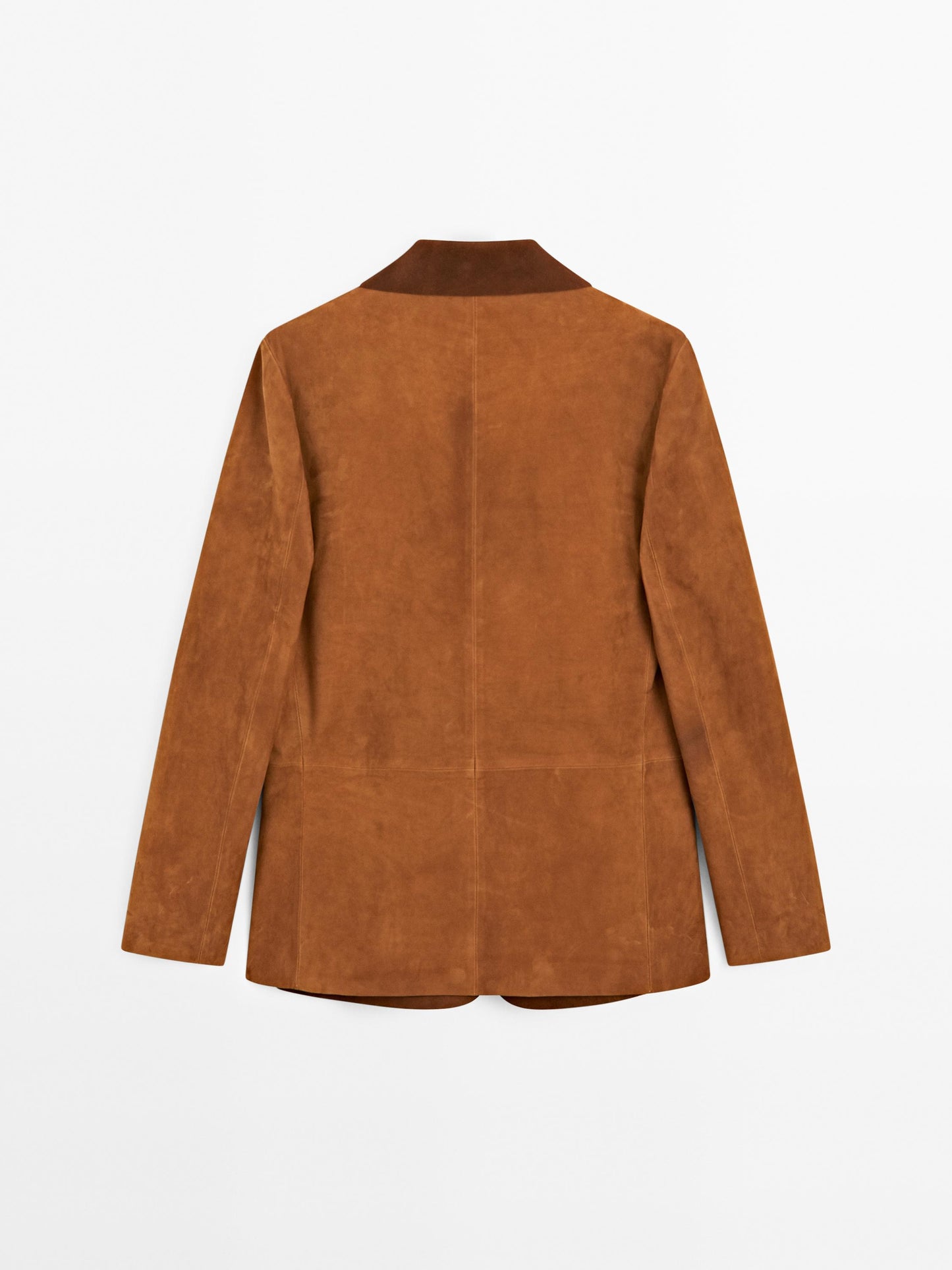Fluid suede leather jacket