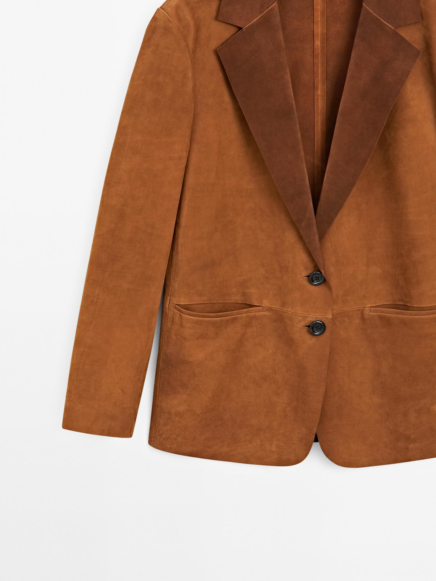 Fluid suede leather jacket