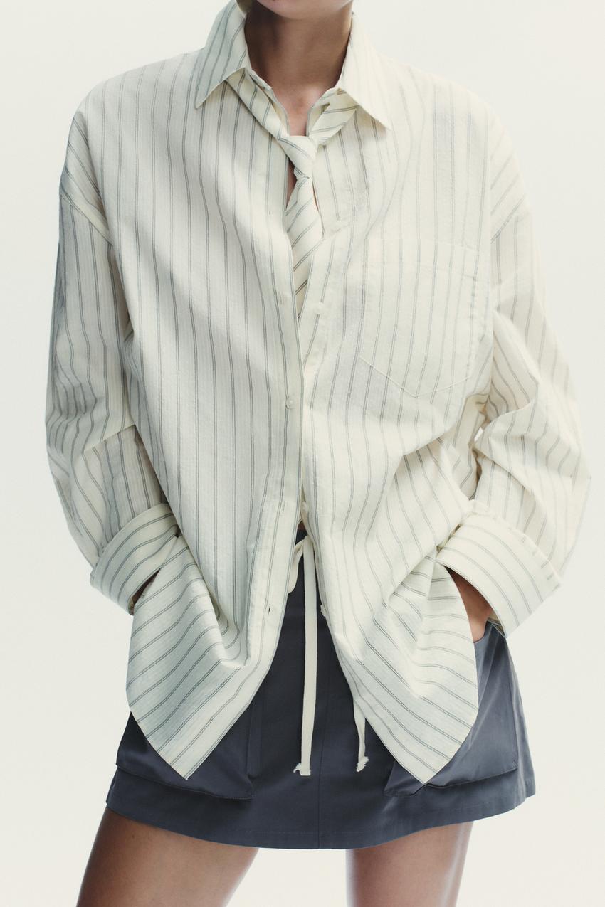 Oversize Shirt with Tie