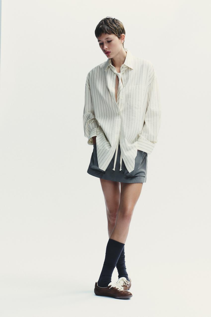 Oversize Shirt with Tie