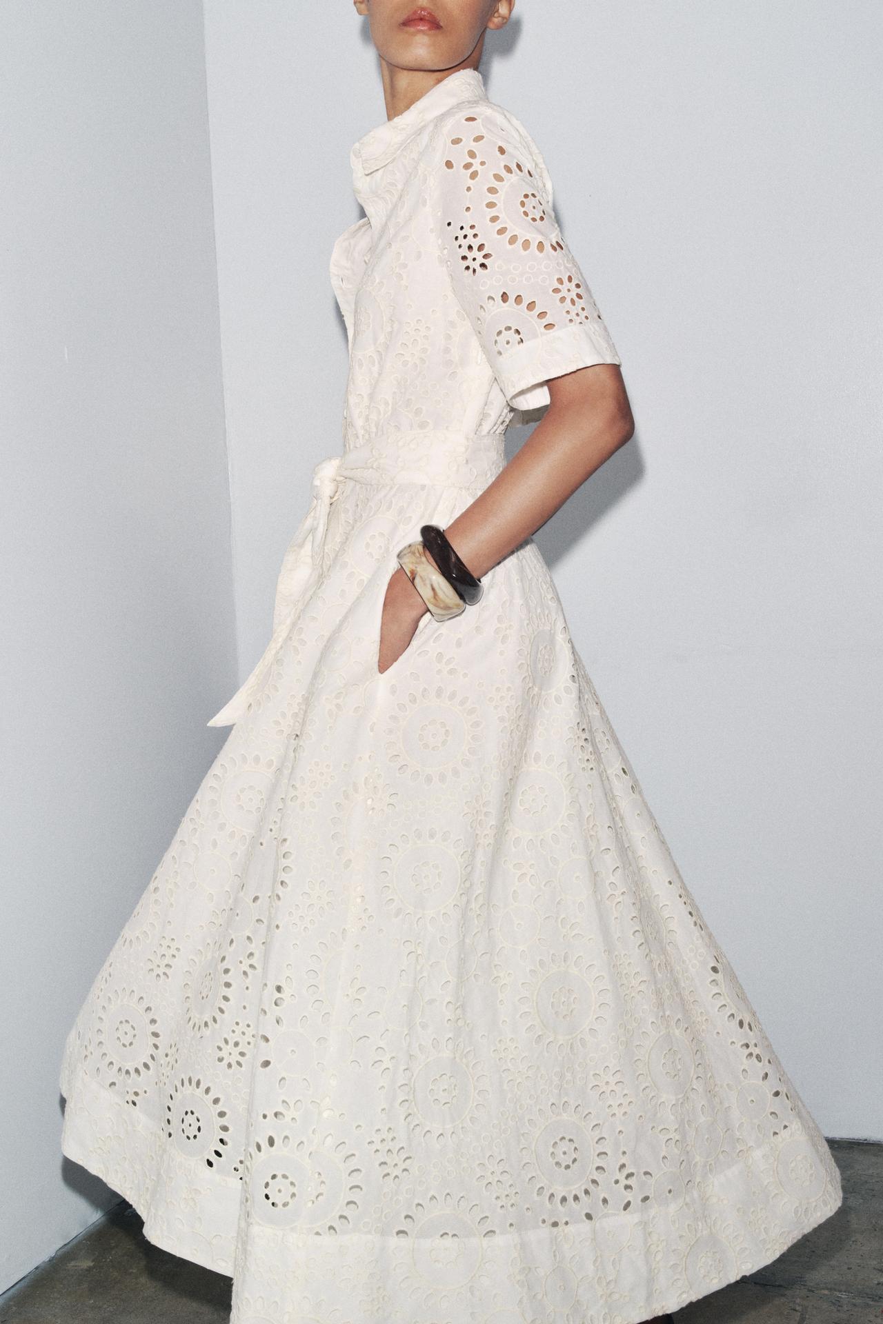 ZW Collection Embroidered Shirt Dress