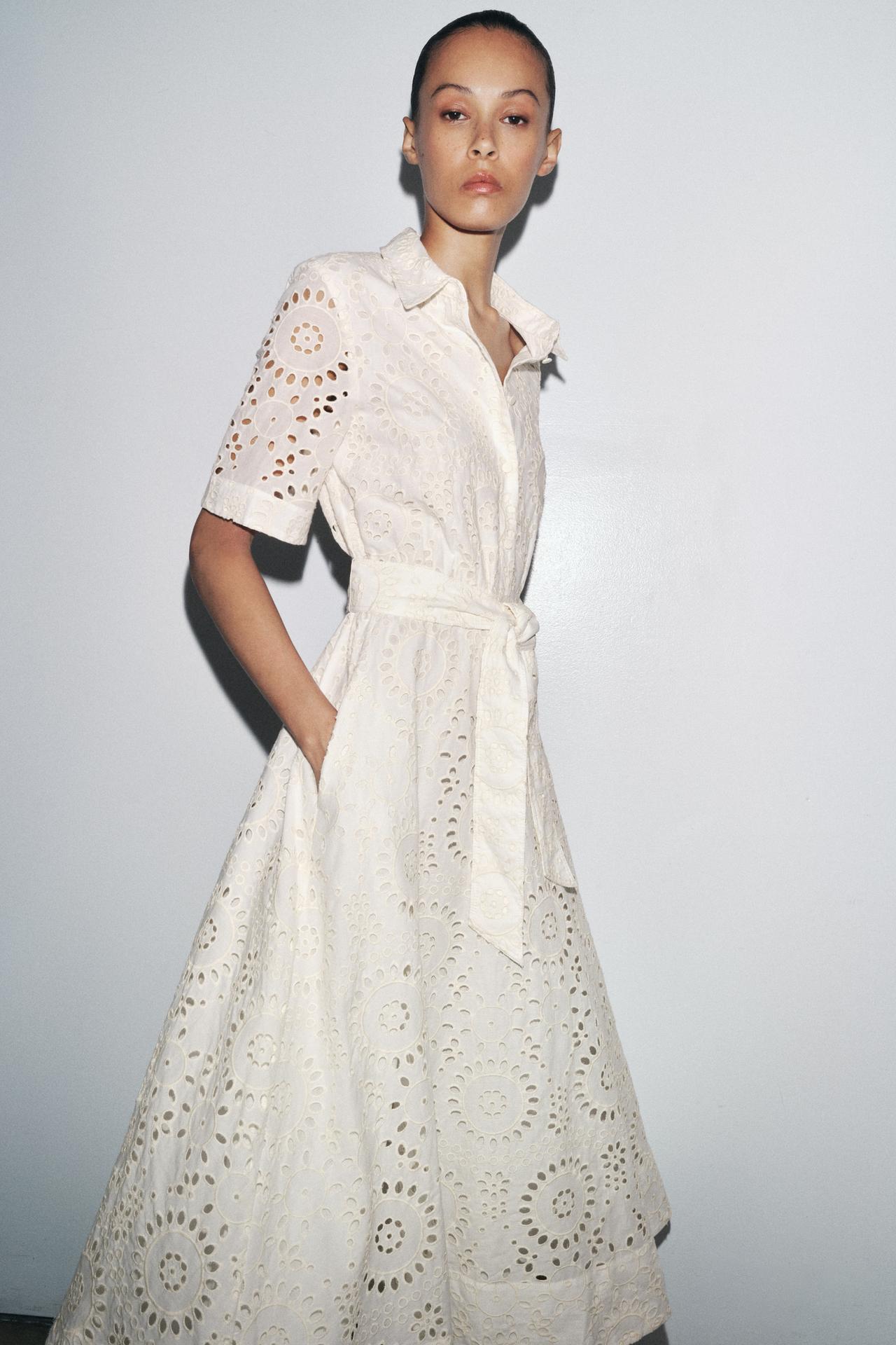 ZW Collection Embroidered Shirt Dress
