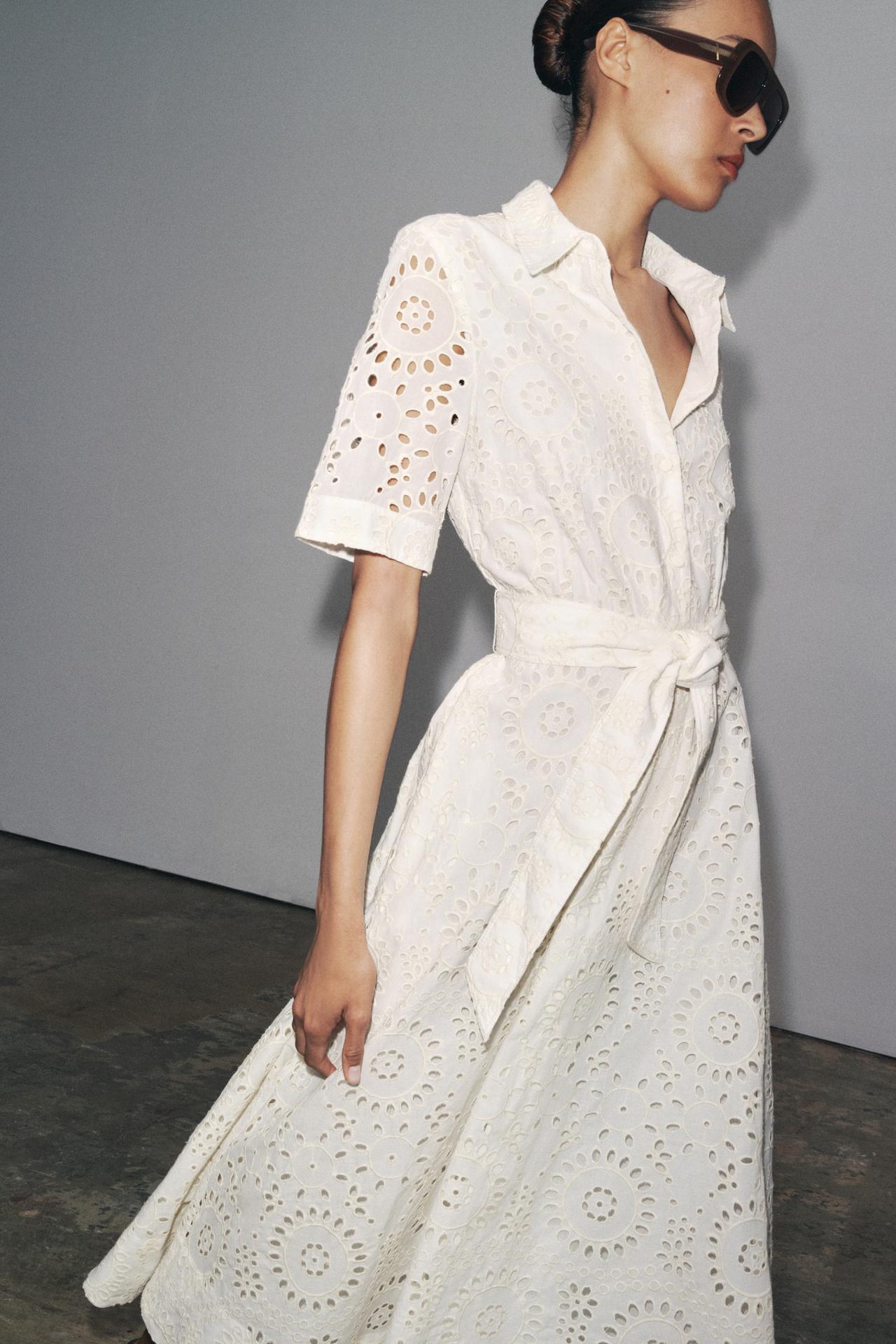 ZW Collection Embroidered Shirt Dress