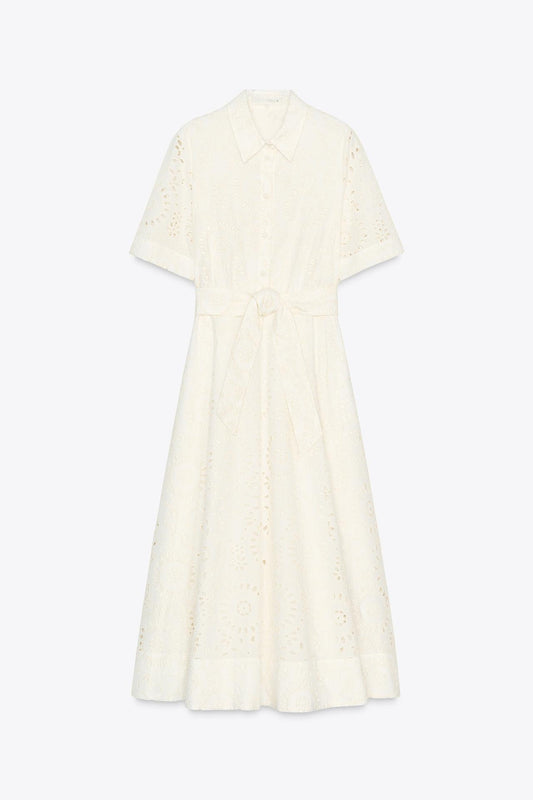 ZW Collection Embroidered Shirt Dress