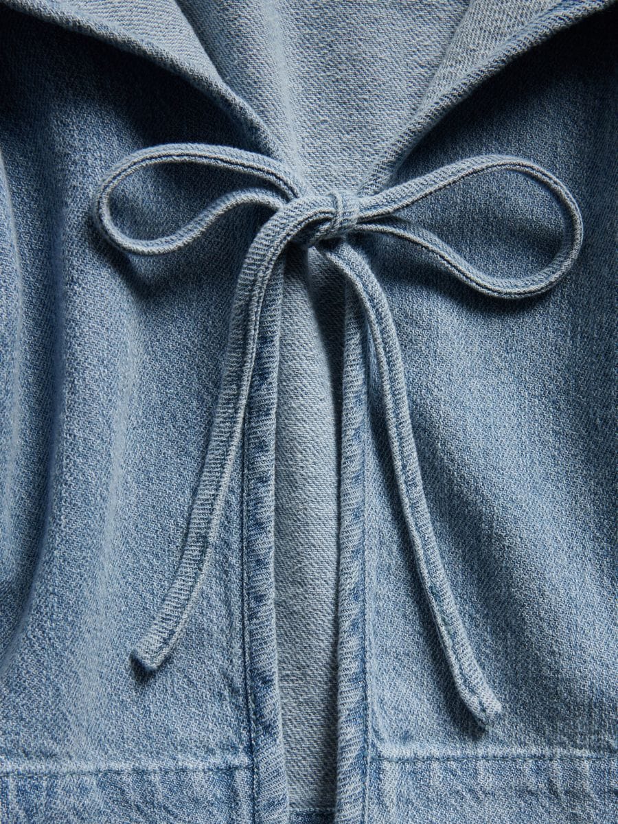 Denim top with tie
