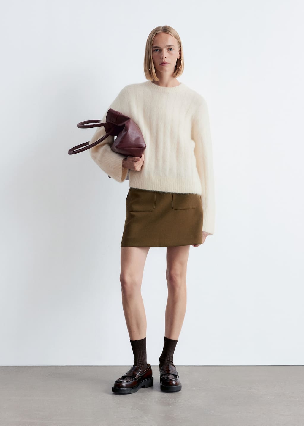 Mohair-Blend Rib-Knit Jumper