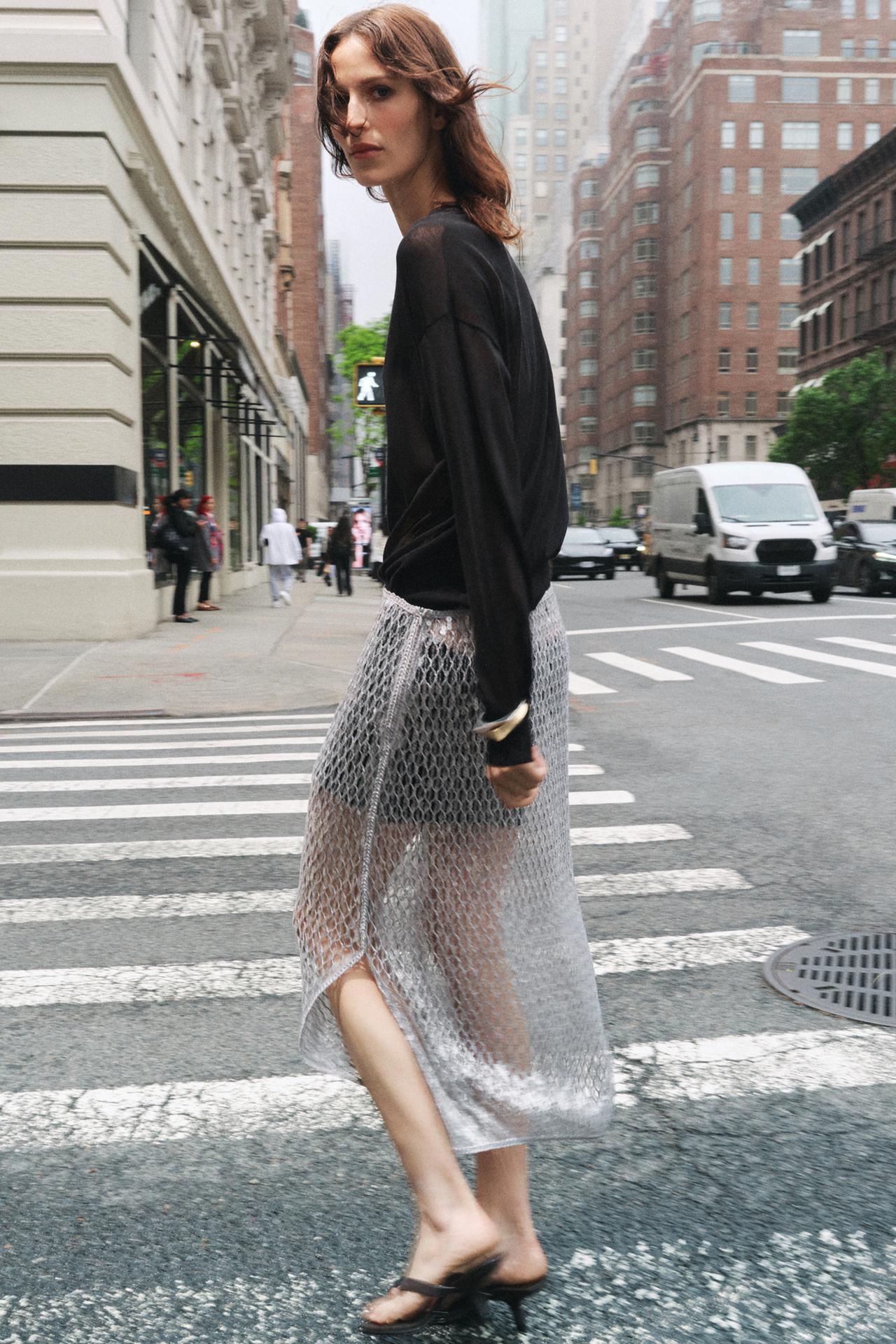 ZW Collection Sequin Midi Skirt