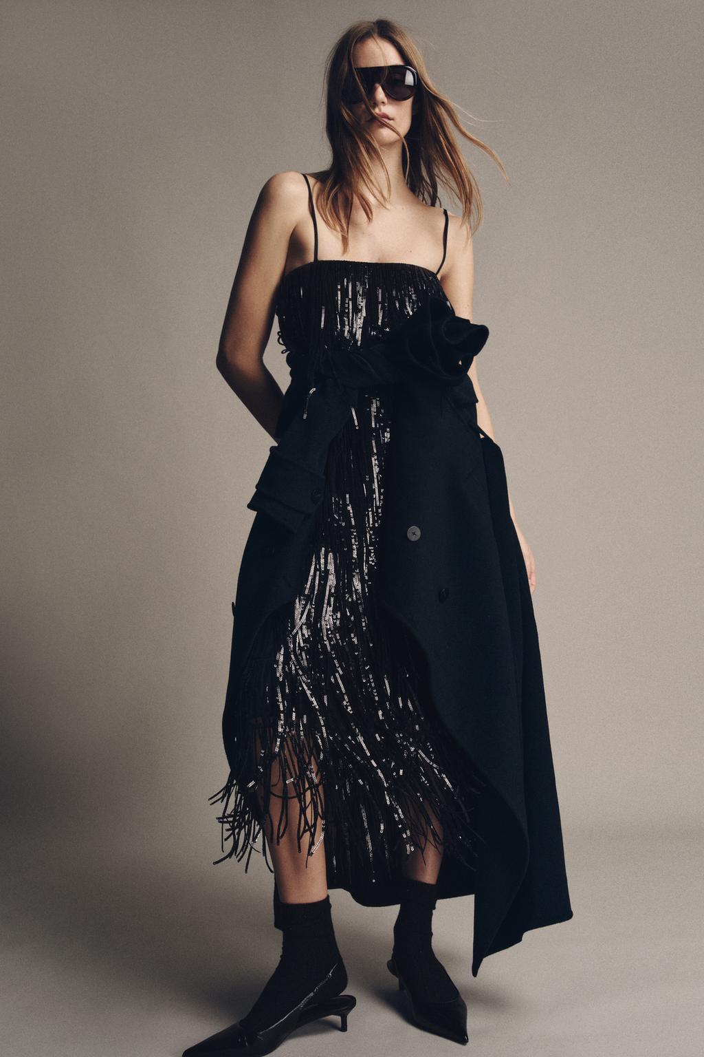 Zw Collection Limited Edition Sequinned Fringed Dress