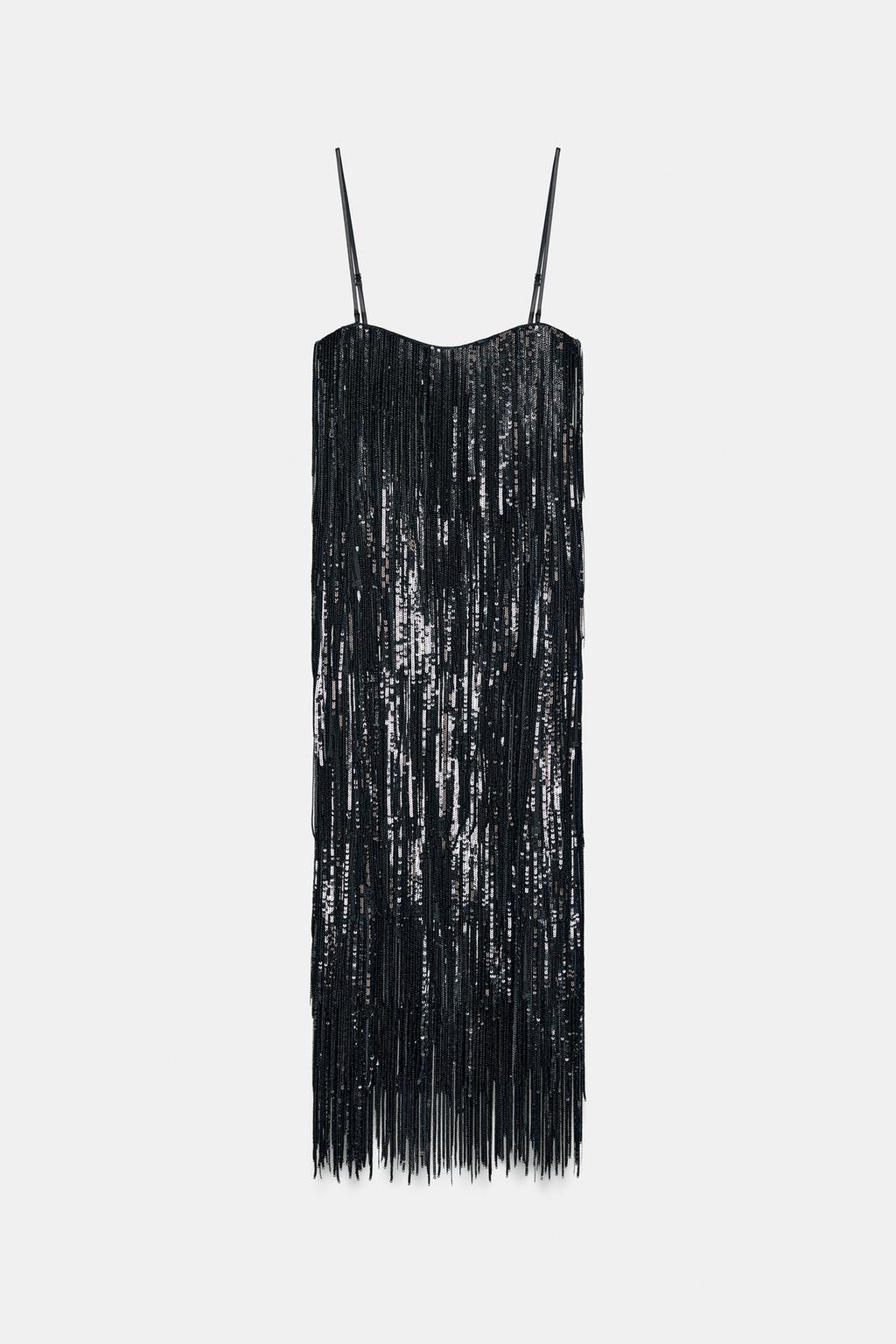 Zw Collection Limited Edition Sequinned Fringed Dress