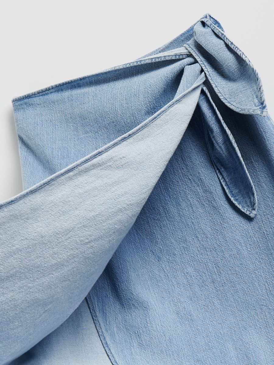 Denim midi skirt