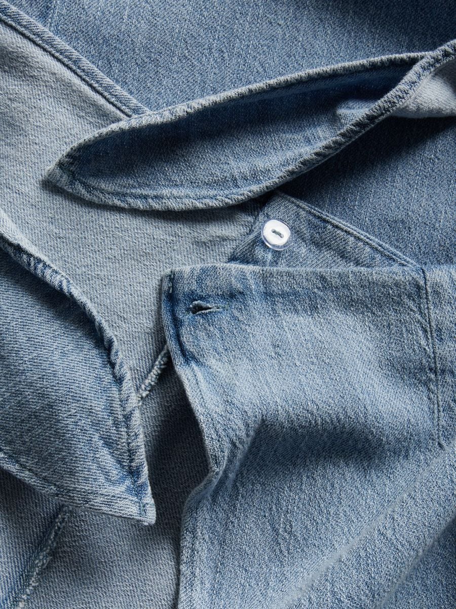 Denim midi skirt