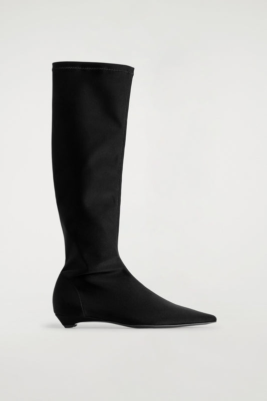 Pointed Scuba Knee Sock Boots
