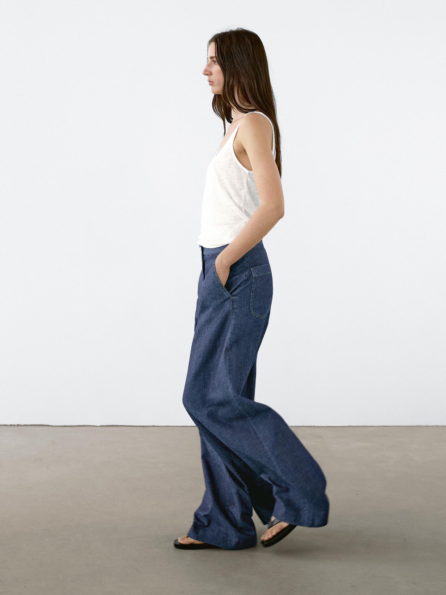 High-waist super wide-leg jeans