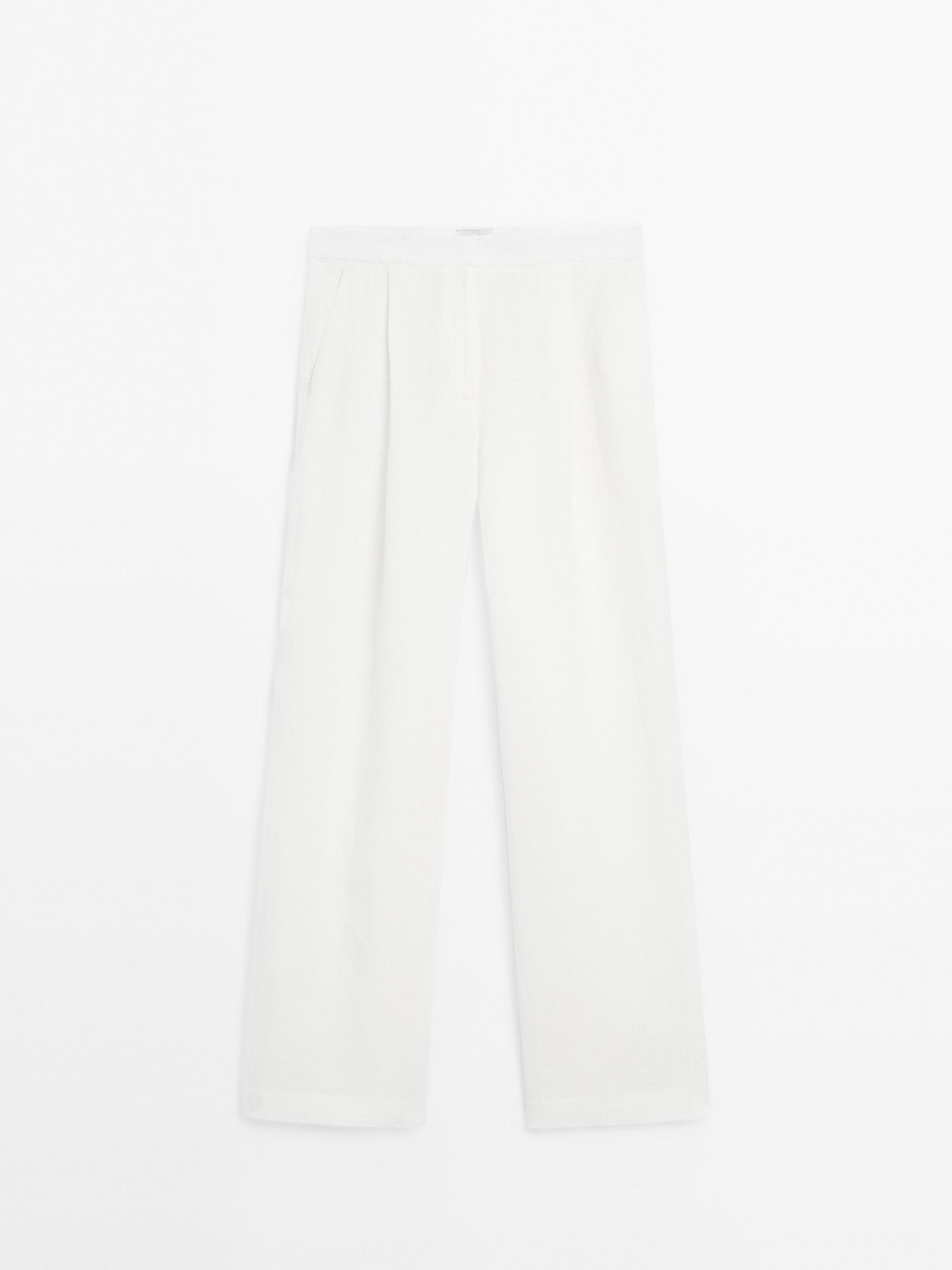 Straight-leg flowing trousers with dart detail