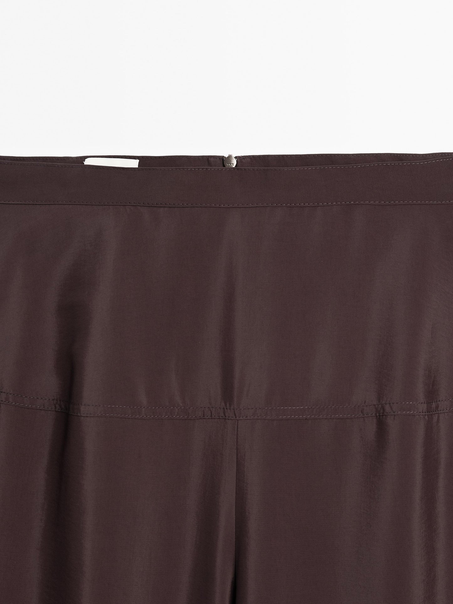 Flowing satin corset belt trousers