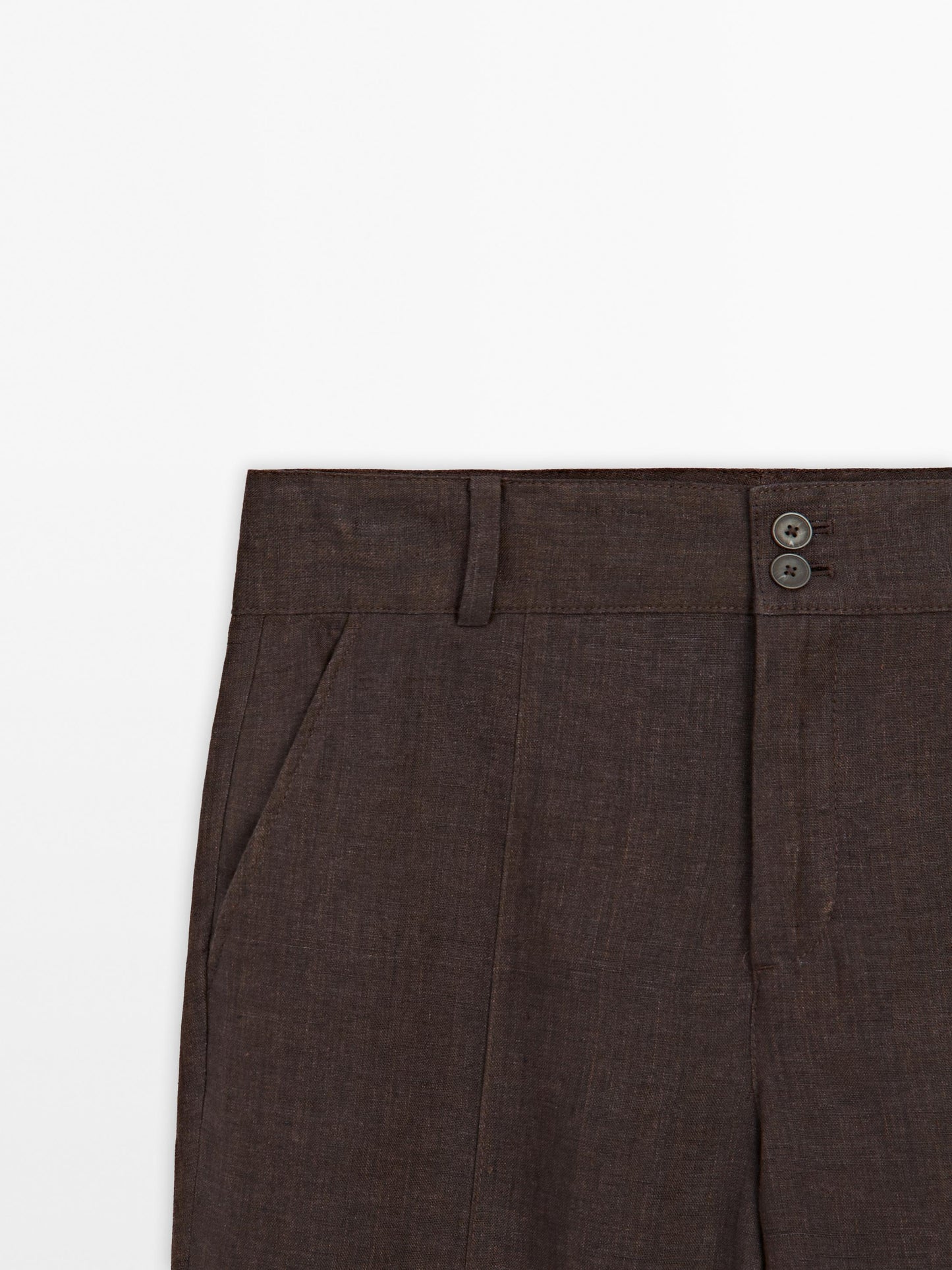 Flare fit trousers 100% linen