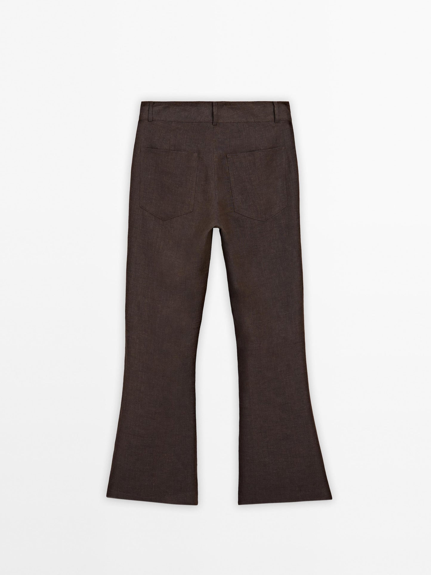 Flare fit trousers 100% linen