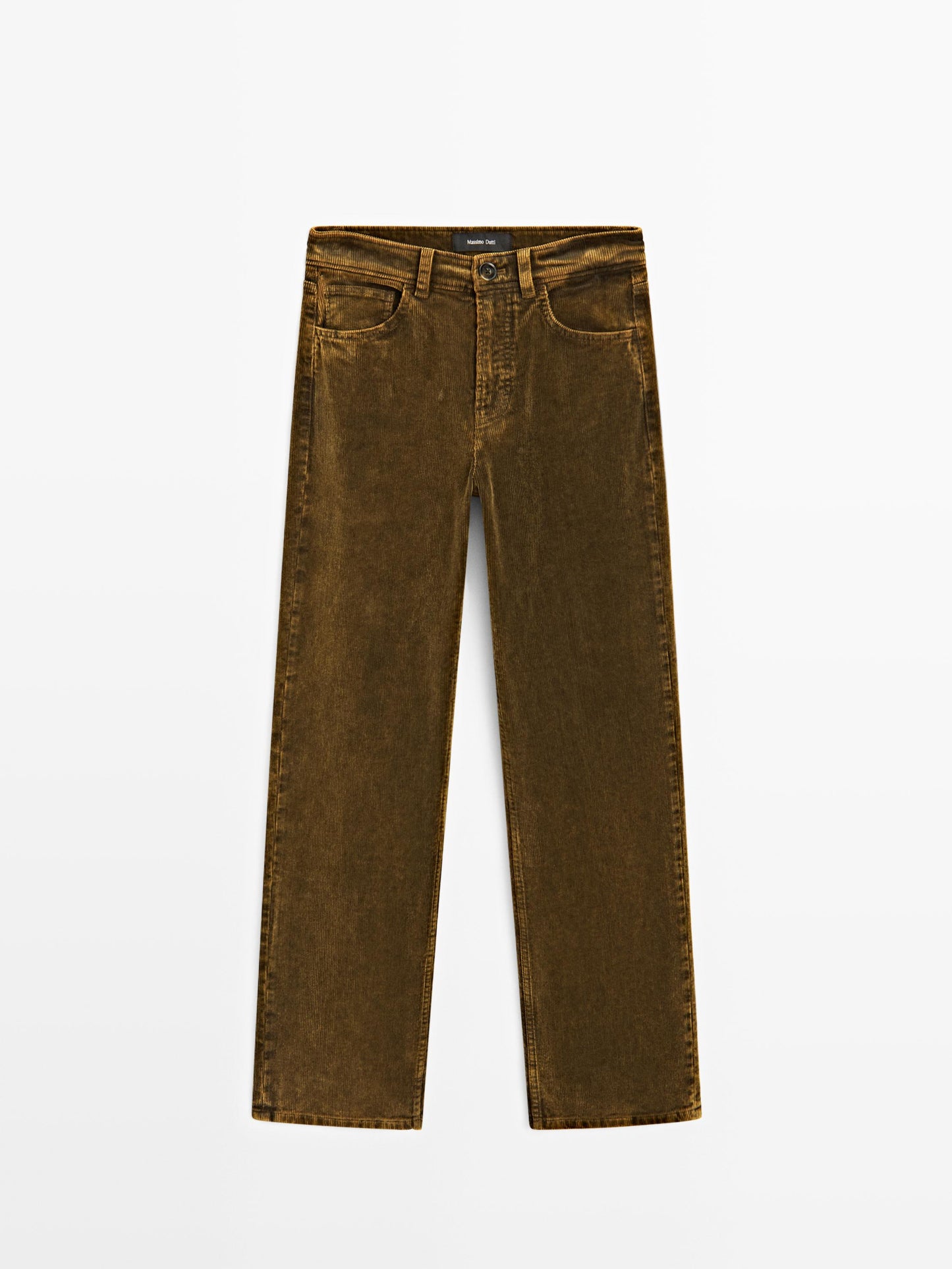 Straight-leg sulphur dye corduroy trousers · Black, Mustard Yellow · Dressy | Massimo Dutti