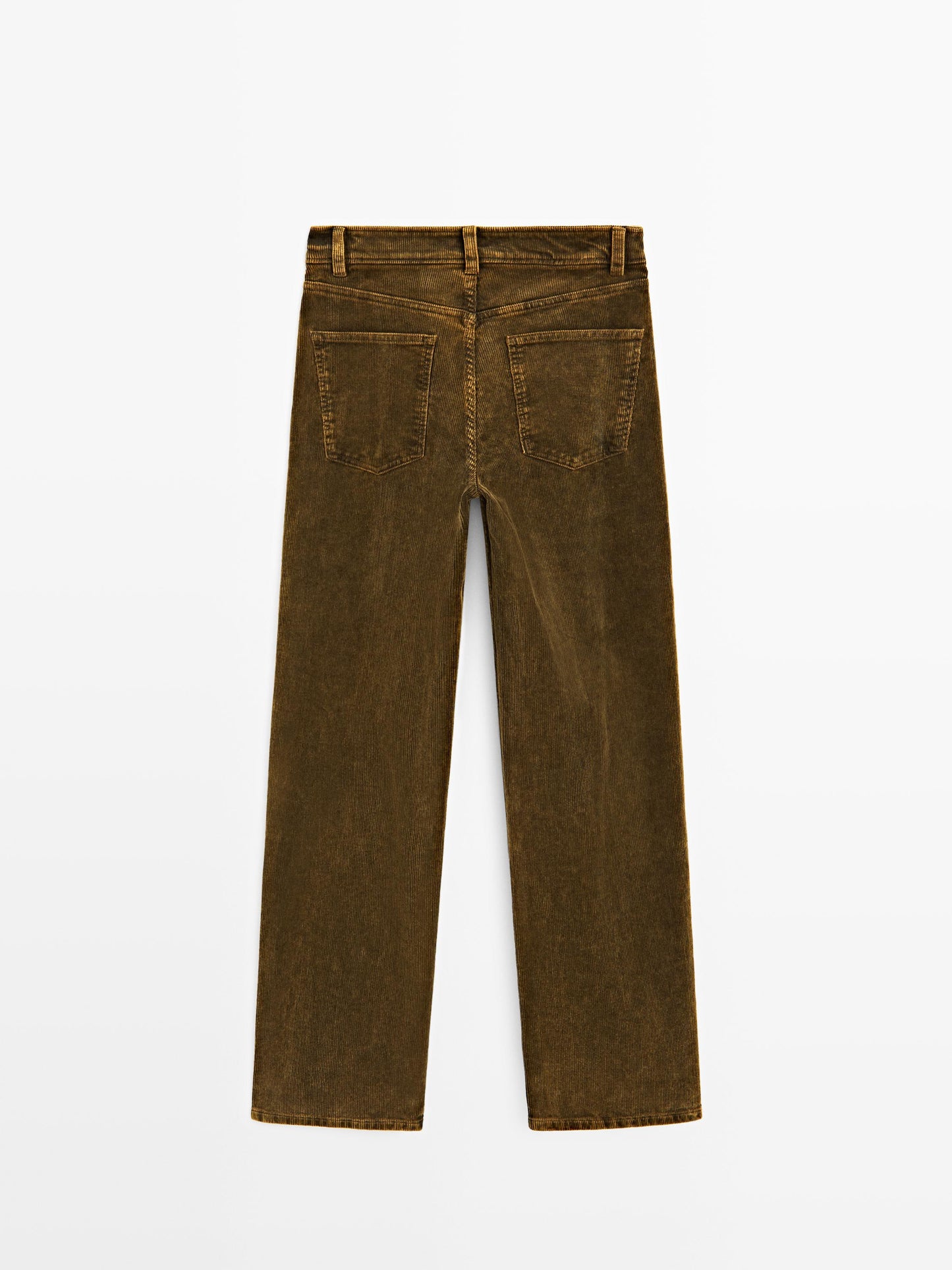 Straight-leg sulphur dye corduroy trousers · Black, Mustard Yellow · Dressy | Massimo Dutti