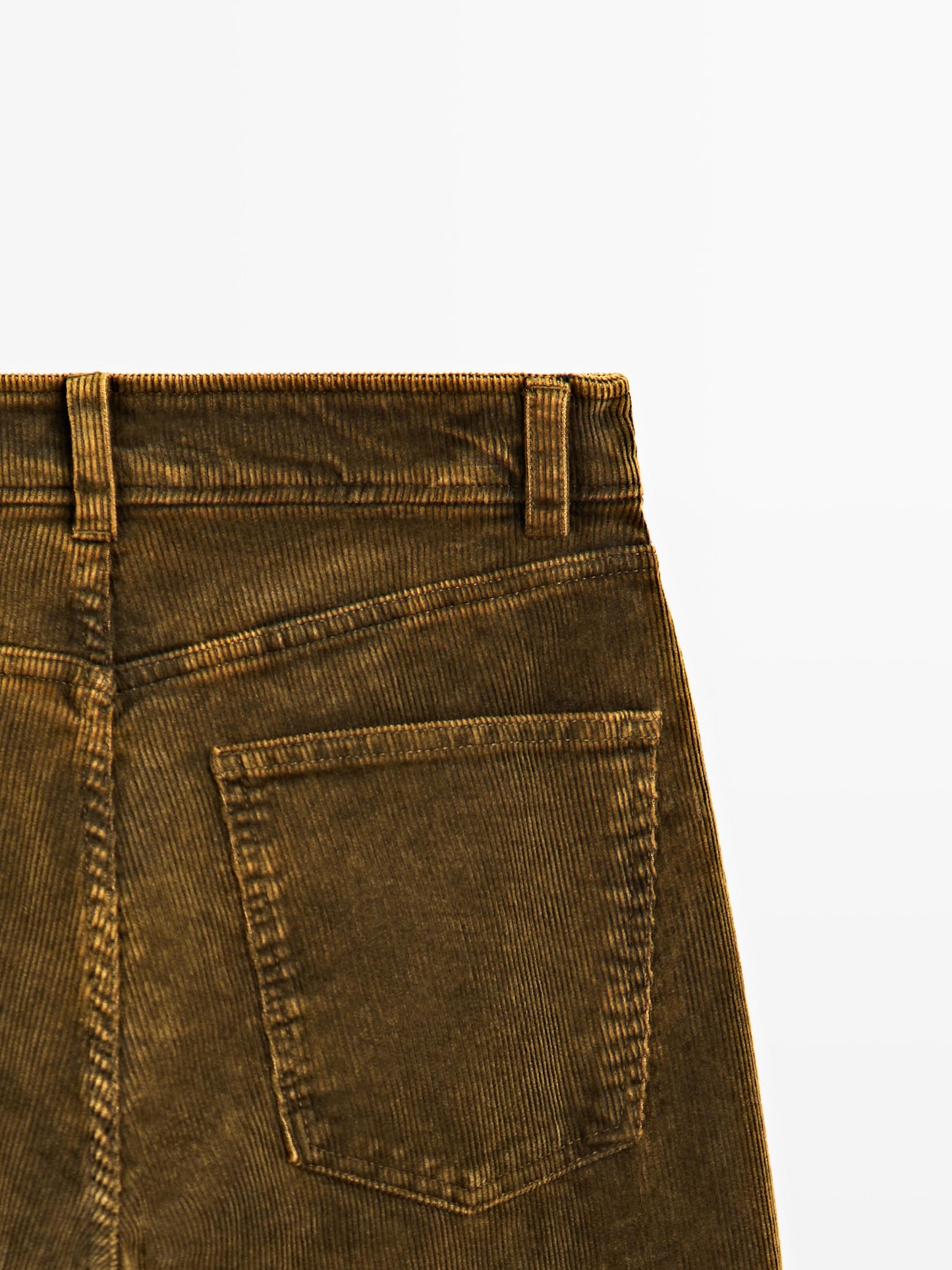 Straight-leg sulphur dye corduroy trousers · Black, Mustard Yellow · Dressy | Massimo Dutti
